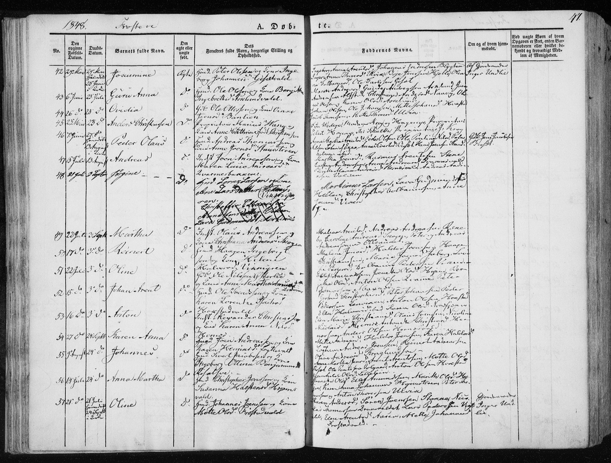 Ministerialprotokoller, klokkerbøker og fødselsregistre - Nord-Trøndelag, SAT/A-1458/713/L0115: Parish register (official) no. 713A06, 1838-1851, p. 47