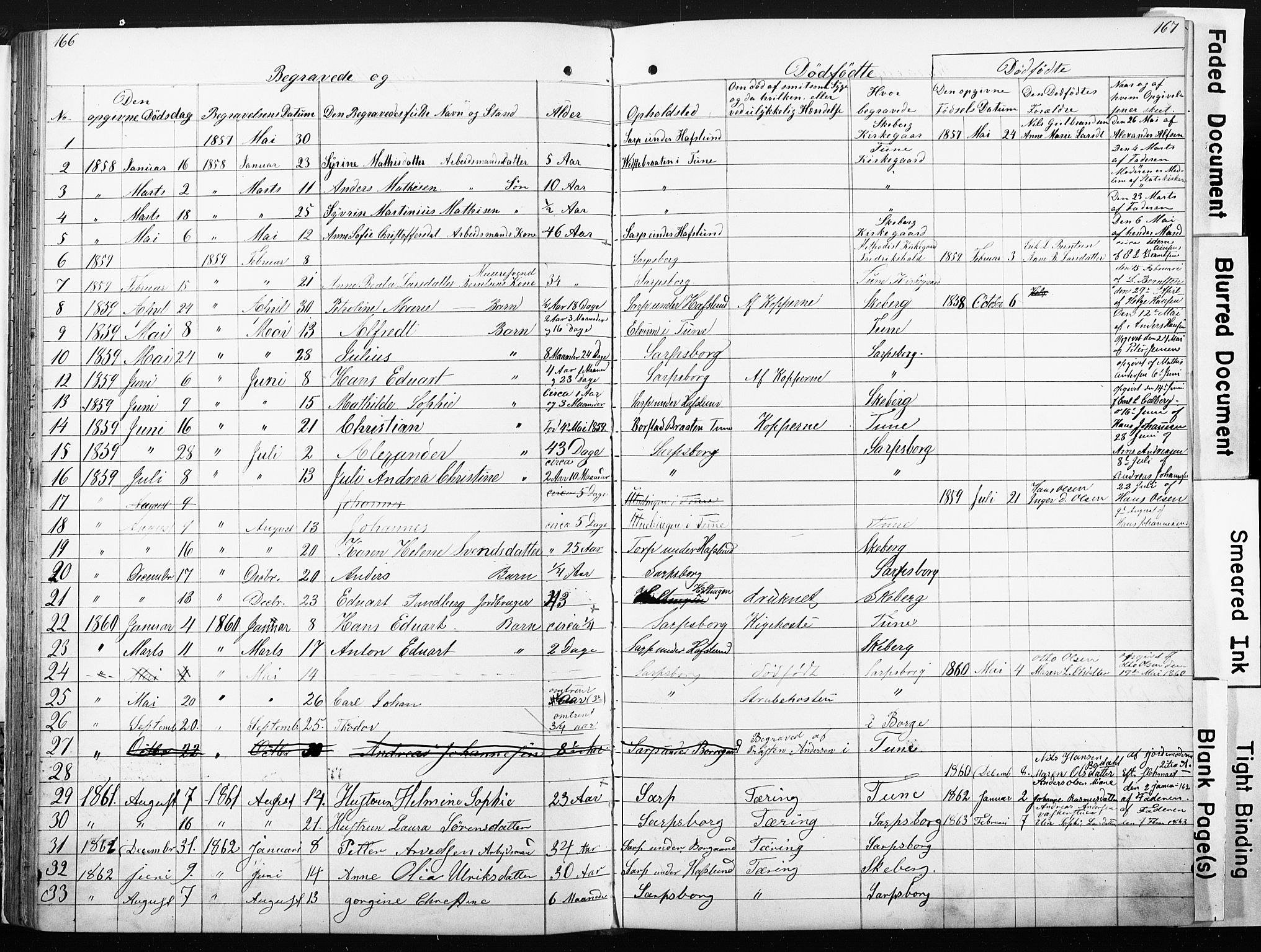 Sarpsborg metodistkirke, SAO/PAO-0233/A/L0001: Dissenter register no. 1, 1856-1875, p. 166-167