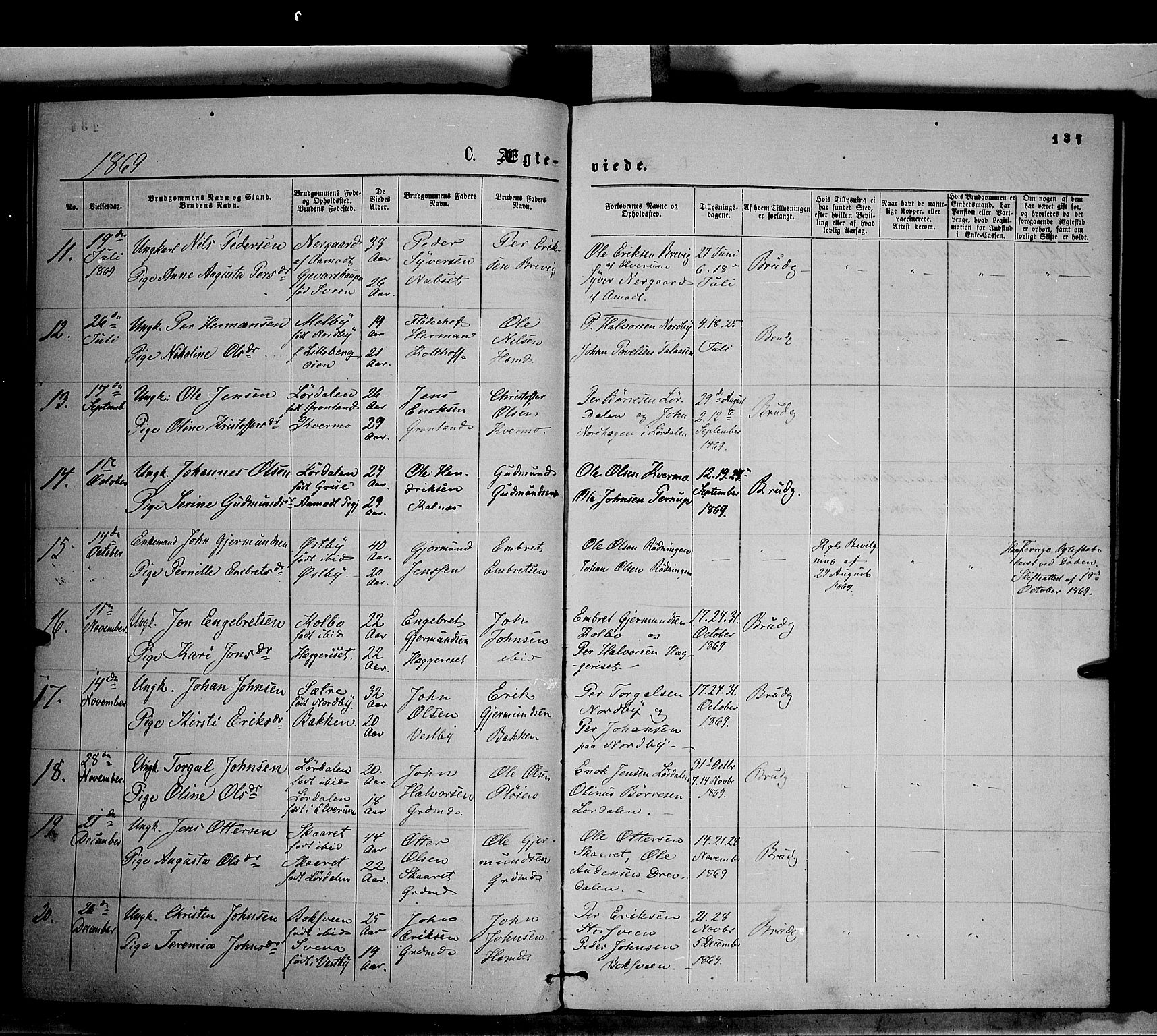 Trysil prestekontor, AV/SAH-PREST-046/H/Ha/Haa/L0006: Parish register (official) no. 6, 1866-1873, p. 137