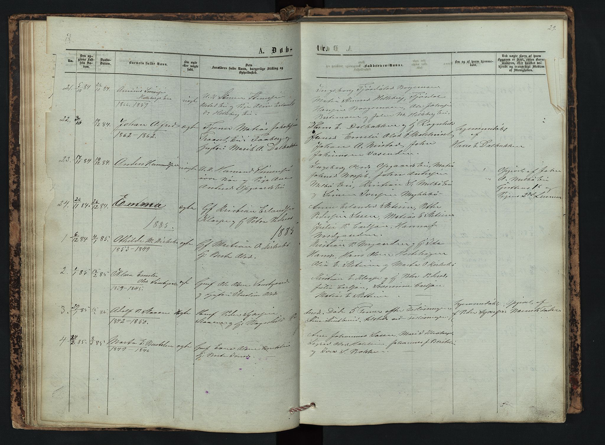 Vestre Gausdal prestekontor, AV/SAH-PREST-094/H/Ha/Hab/L0002: Parish register (copy) no. 2, 1874-1897, p. 29