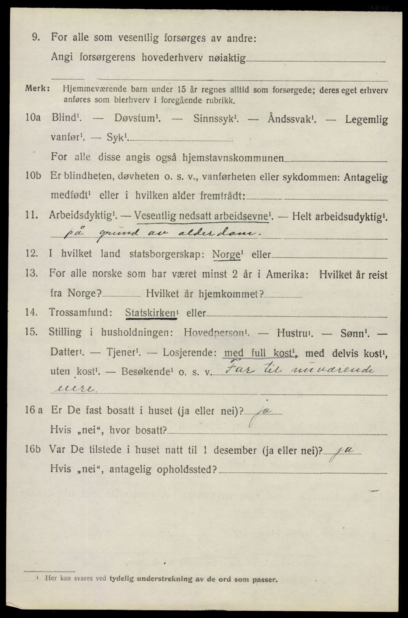 SAO, 1920 census for Degernes, 1920, p. 2435