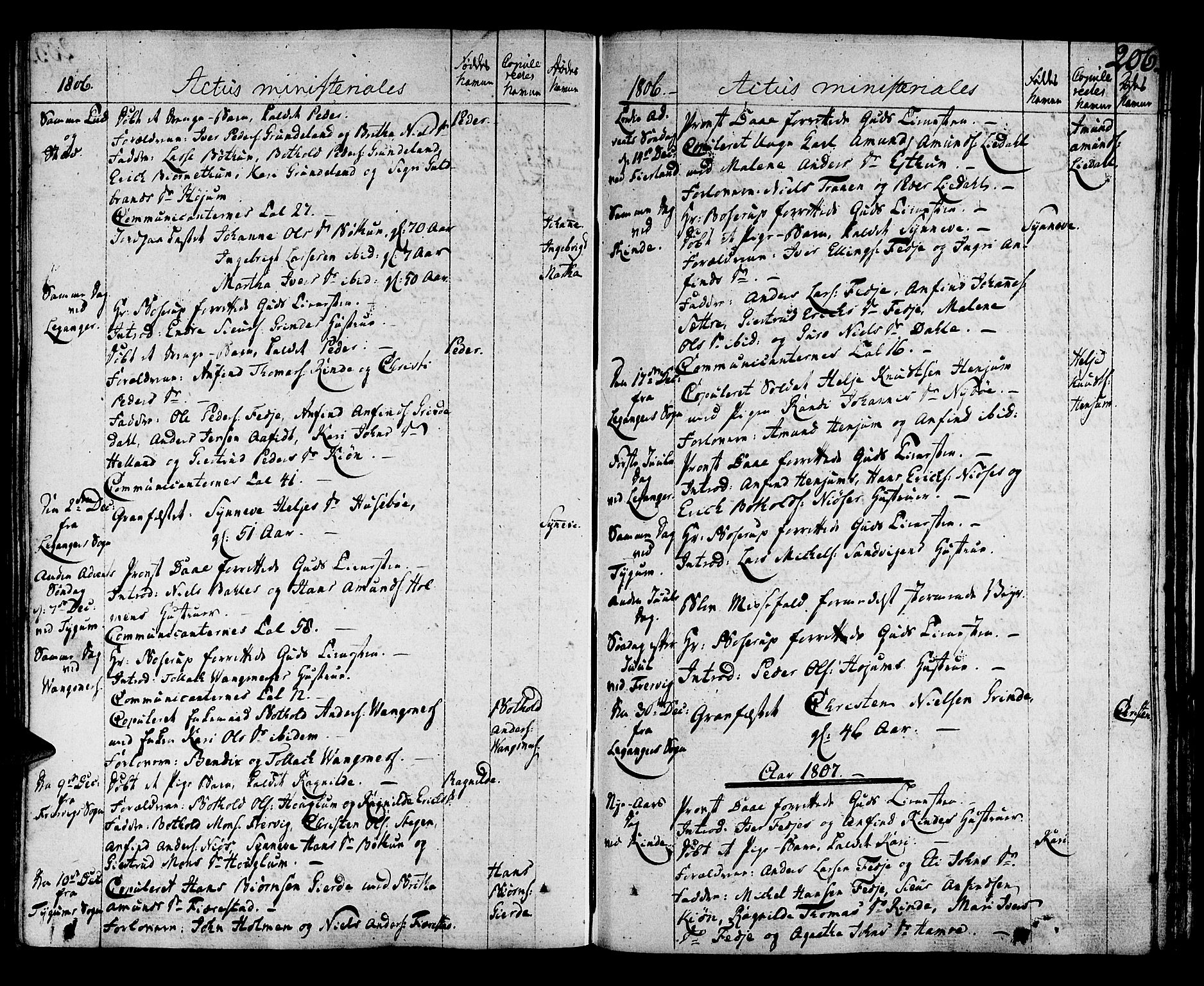 Leikanger sokneprestembete, AV/SAB-A-81001/H/Haa/Haaa/L0005: Parish register (official) no. A 5, 1792-1809, p. 206