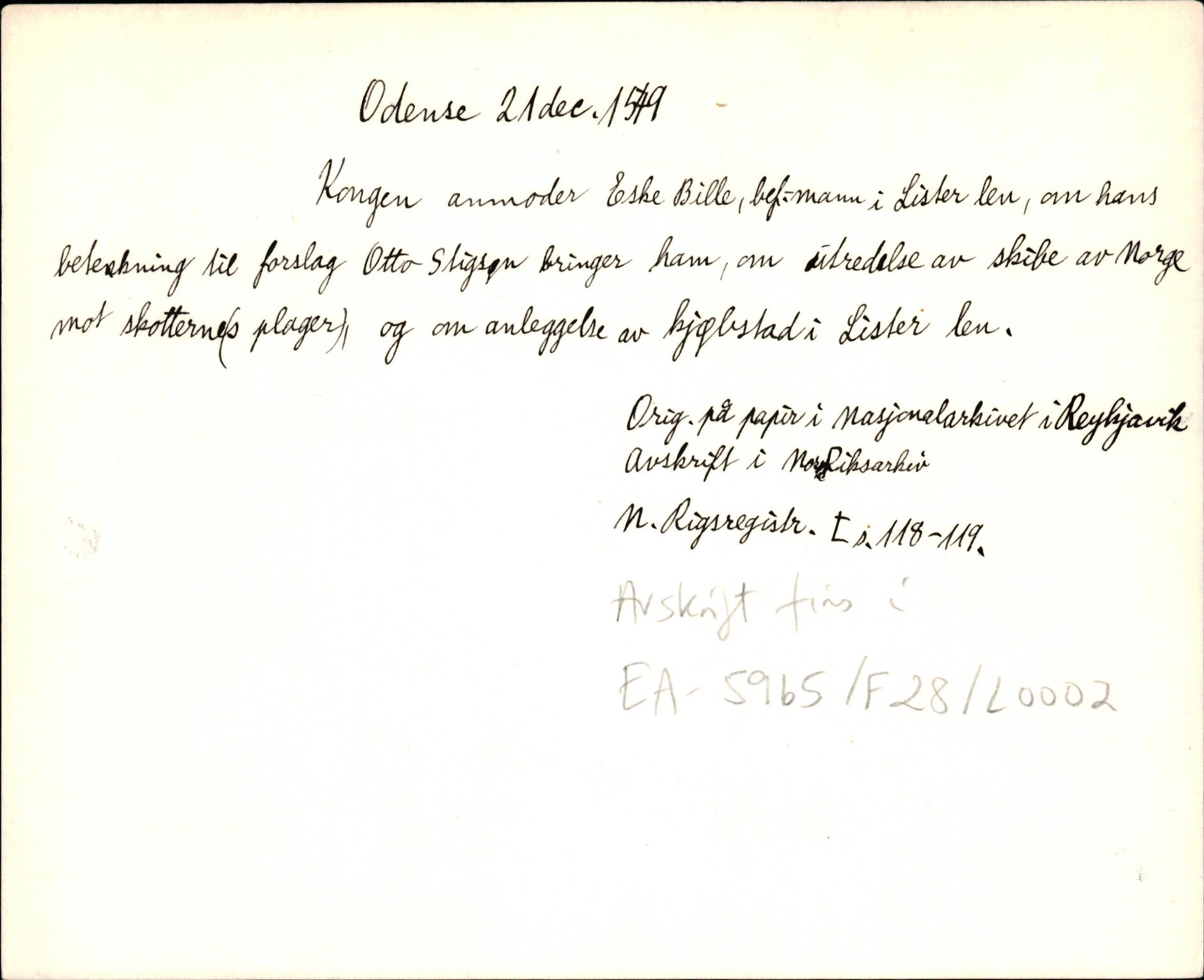 Riksarkivets diplomsamling, AV/RA-EA-5965/F35/F35d/L0001: Innlånte diplomer, seddelregister, 1316-1591, p. 297