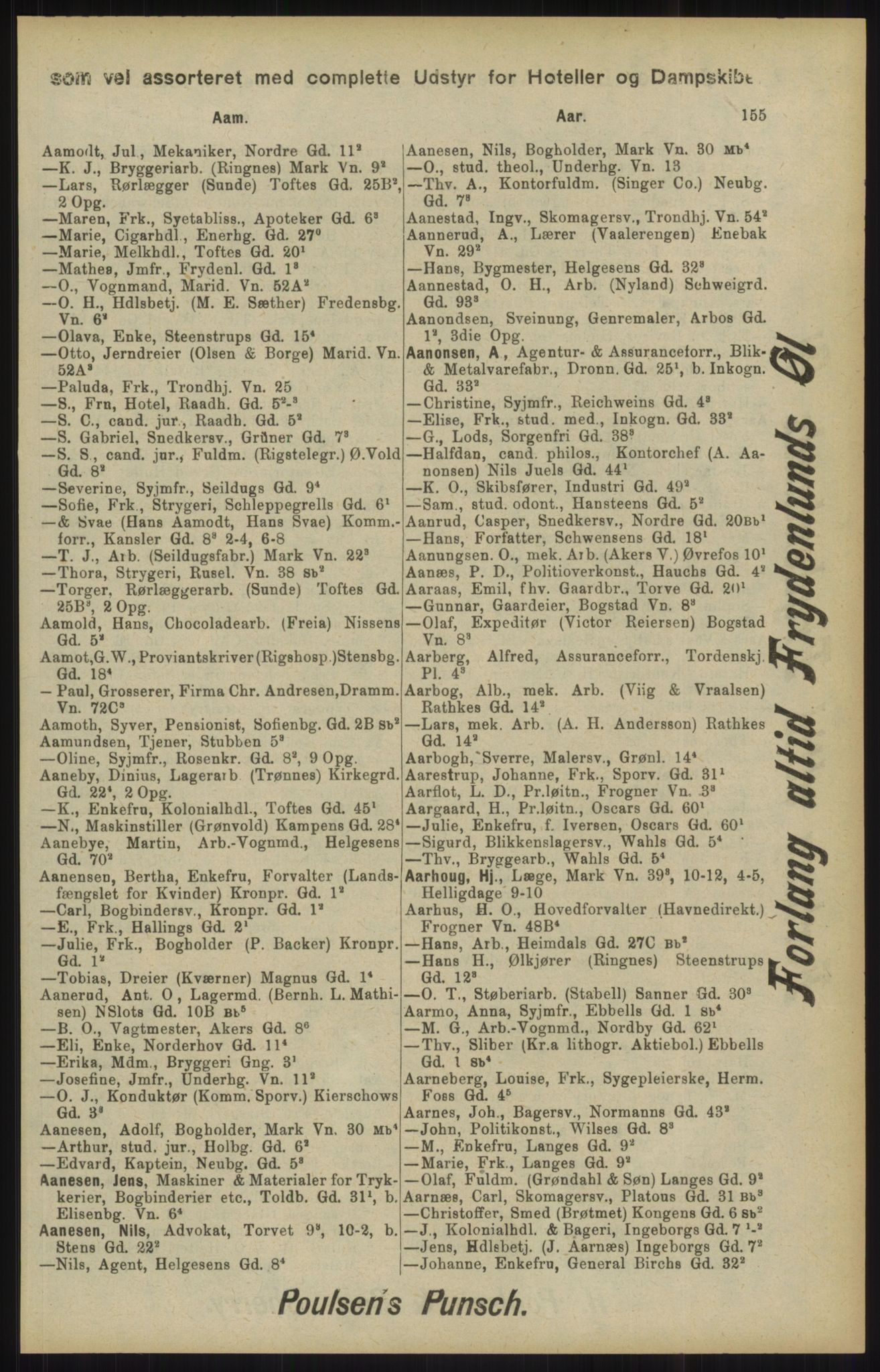 Kristiania/Oslo adressebok, PUBL/-, 1904, p. 155