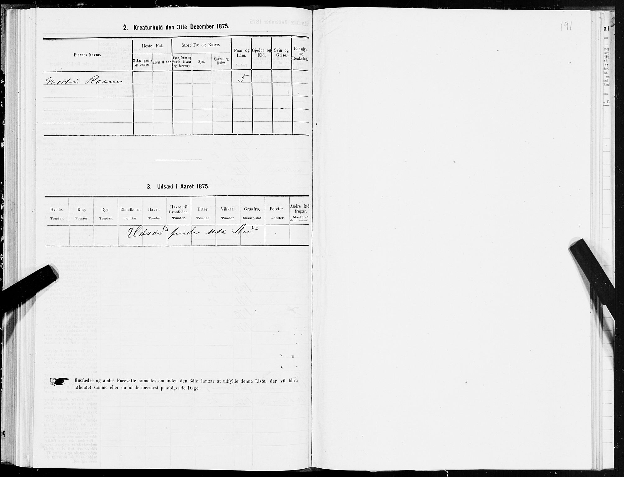 SAT, 1875 census for 1601 Trondheim, 1875, p. 7191