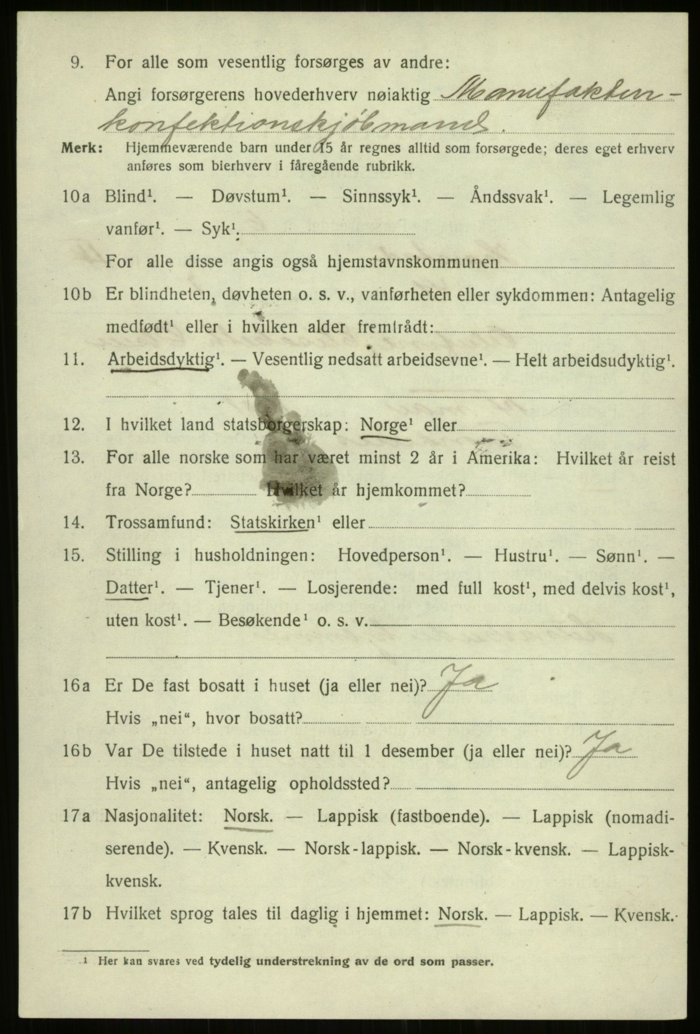 SATØ, 1920 census for Harstad, 1920, p. 6049