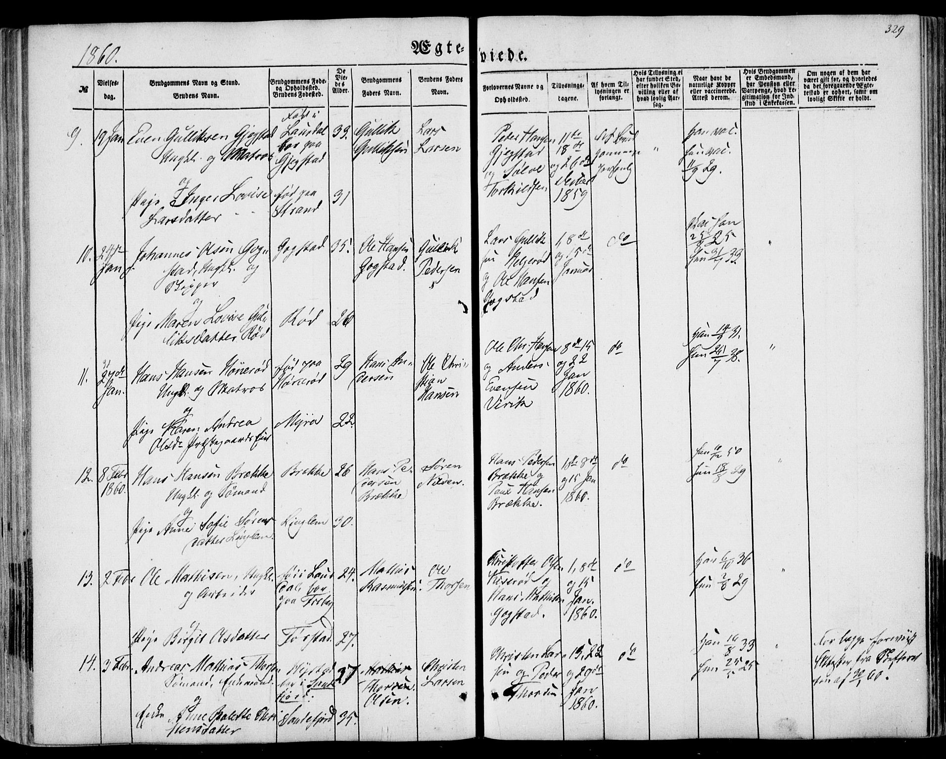 Sandar kirkebøker, SAKO/A-243/F/Fa/L0007: Parish register (official) no. 7, 1855-1861, p. 329