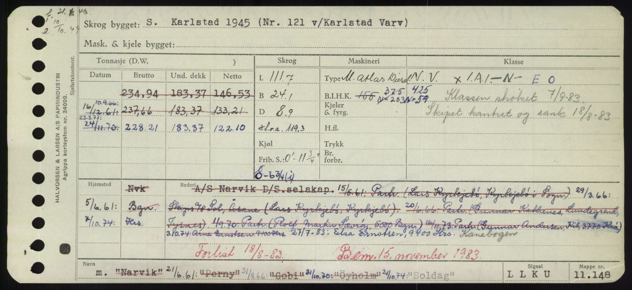 Sjøfartsdirektoratet med forløpere, Skipsmålingen, RA/S-1627/H/Hd/L0035: Fartøy, Sma-Spu, p. 169