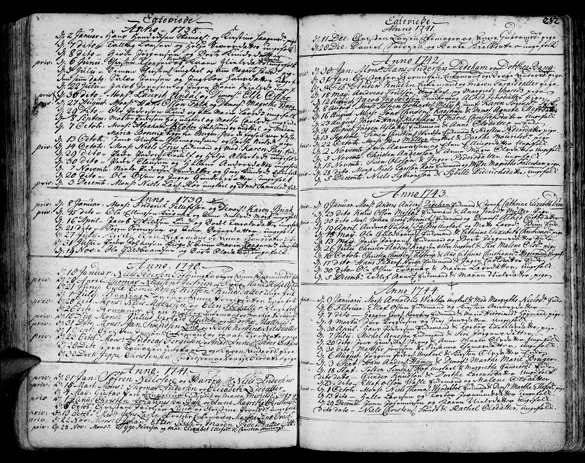 Arendal sokneprestkontor, Trefoldighet, SAK/1111-0040/F/Fa/L0001: Parish register (official) no. A 1, 1703-1815, p. 358