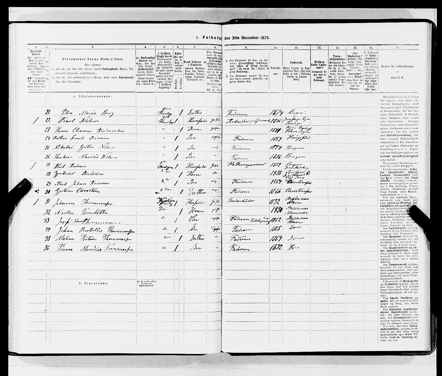 SAB, 1875 census for 1301 Bergen, 1875, p. 4031