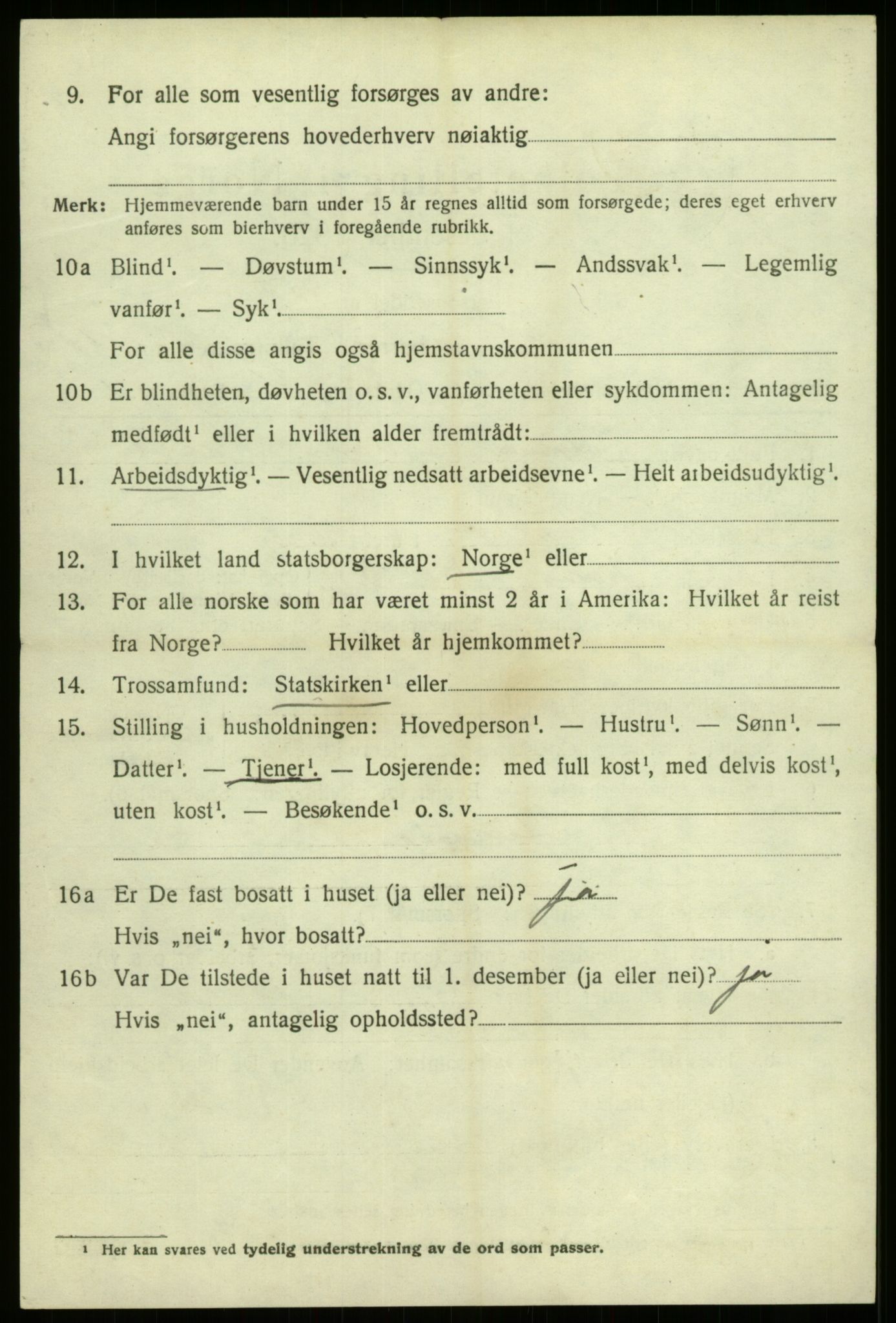 SAB, 1920 census for Hafslo, 1920, p. 3869