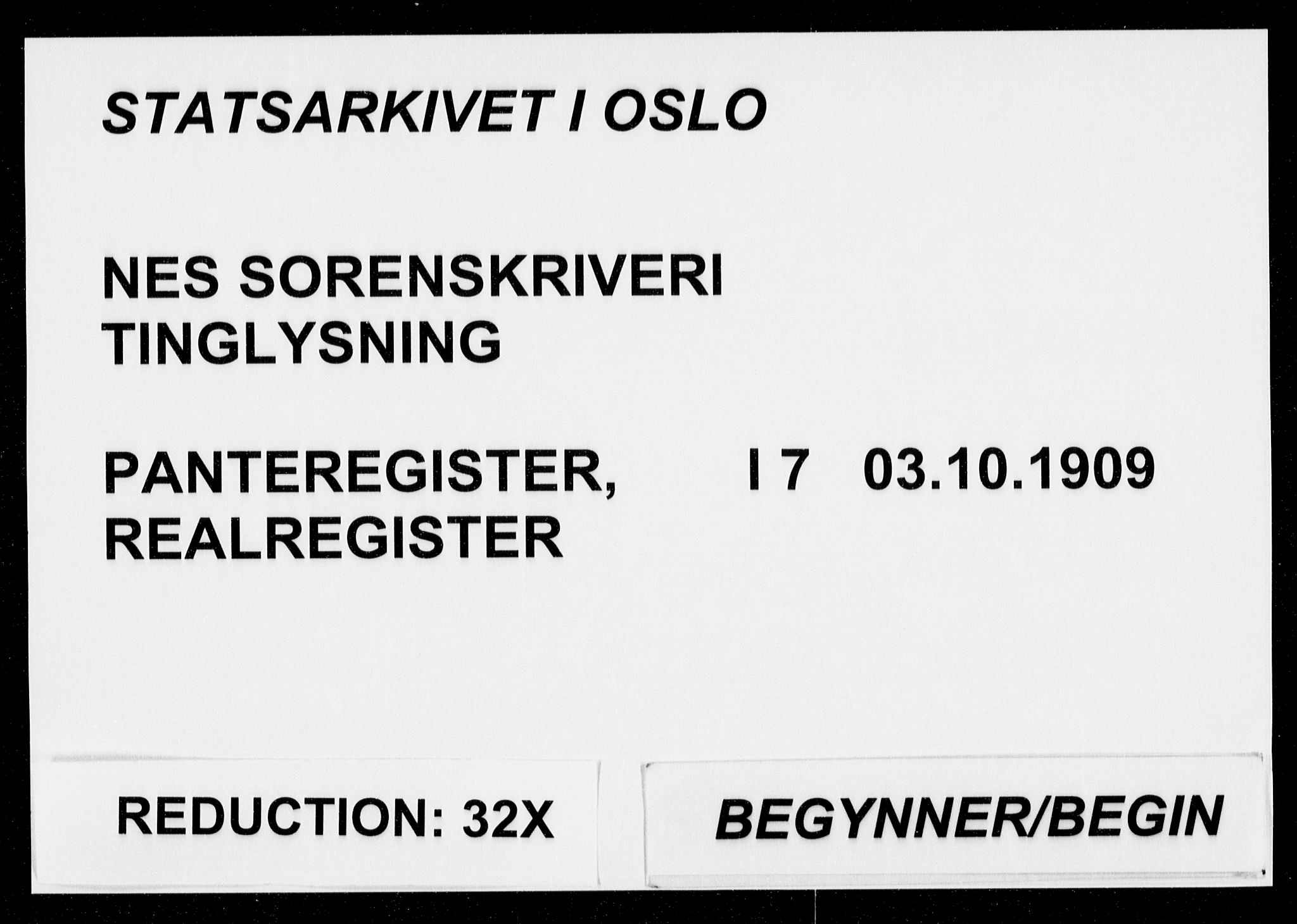 Nes tingrett, SAO/A-10548/G/Ga/Gab/Gaba/L0007: Mortgage register no. I 7