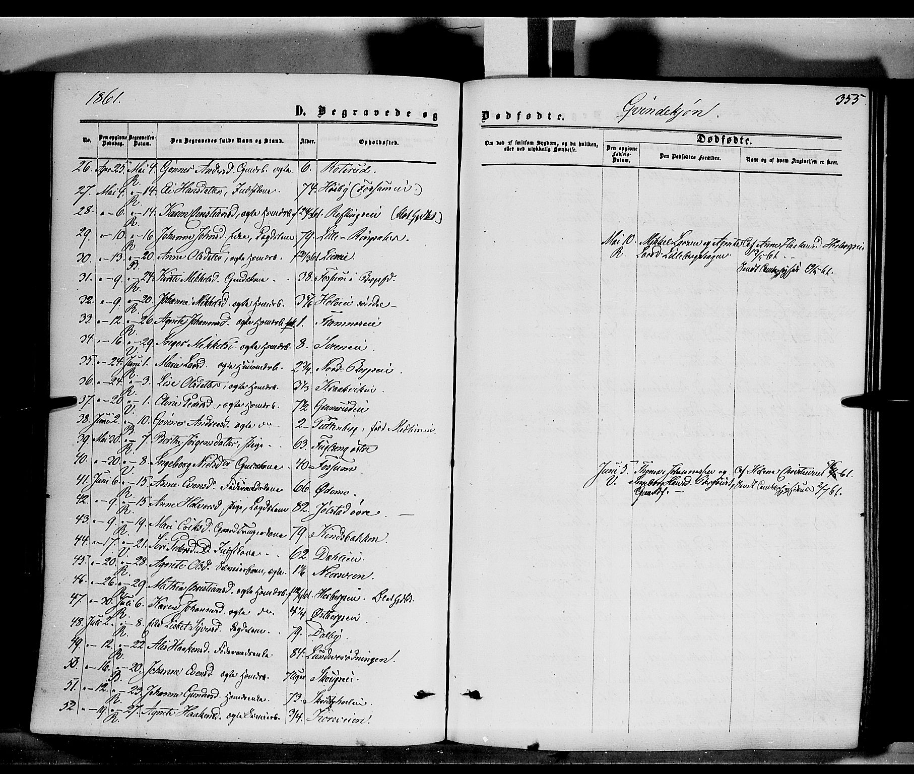 Ringsaker prestekontor, AV/SAH-PREST-014/K/Ka/L0010: Parish register (official) no. 10, 1861-1869, p. 355