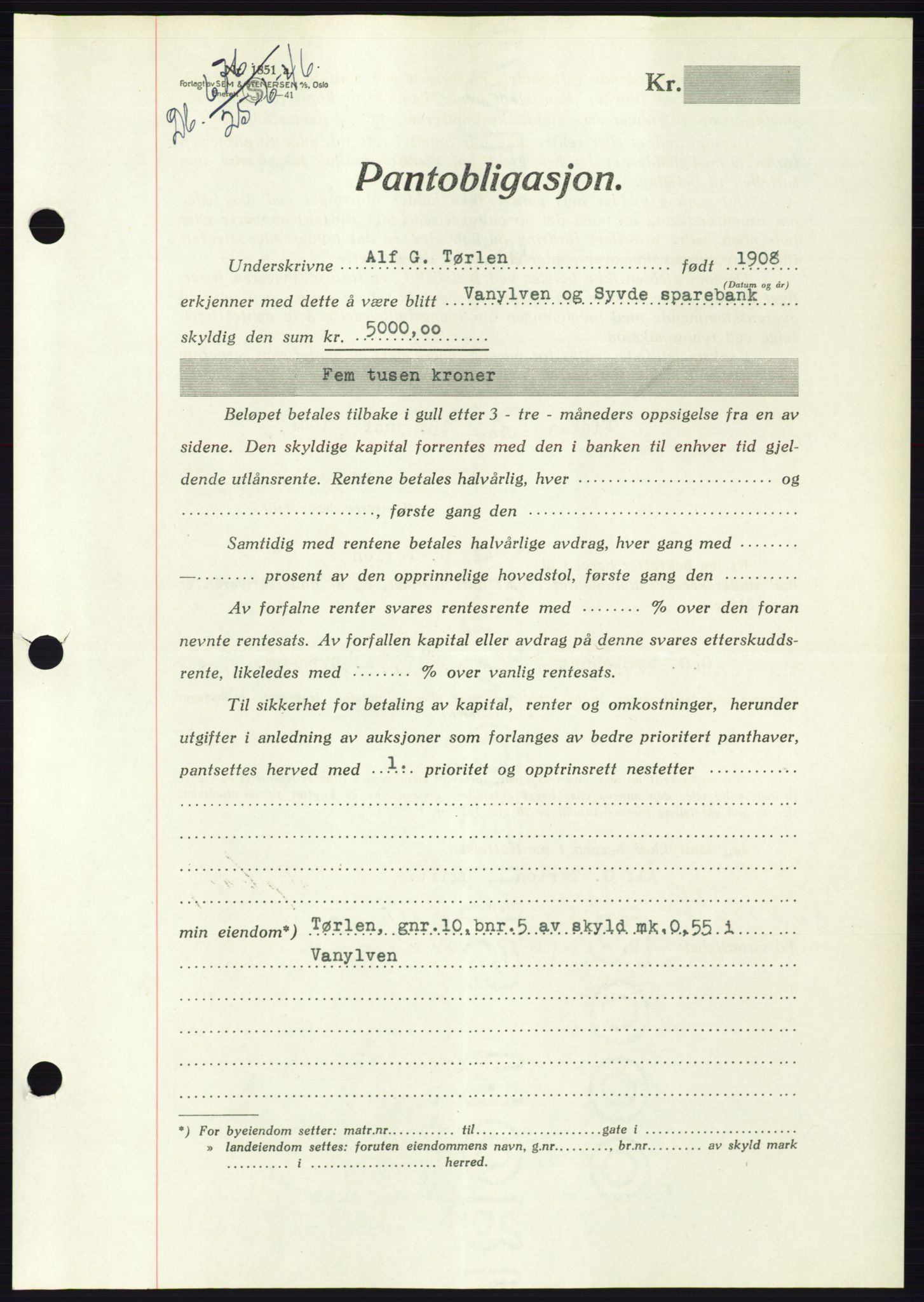 Søre Sunnmøre sorenskriveri, AV/SAT-A-4122/1/2/2C/L0114: Mortgage book no. 1-2B, 1943-1947, Diary no: : 676/1946