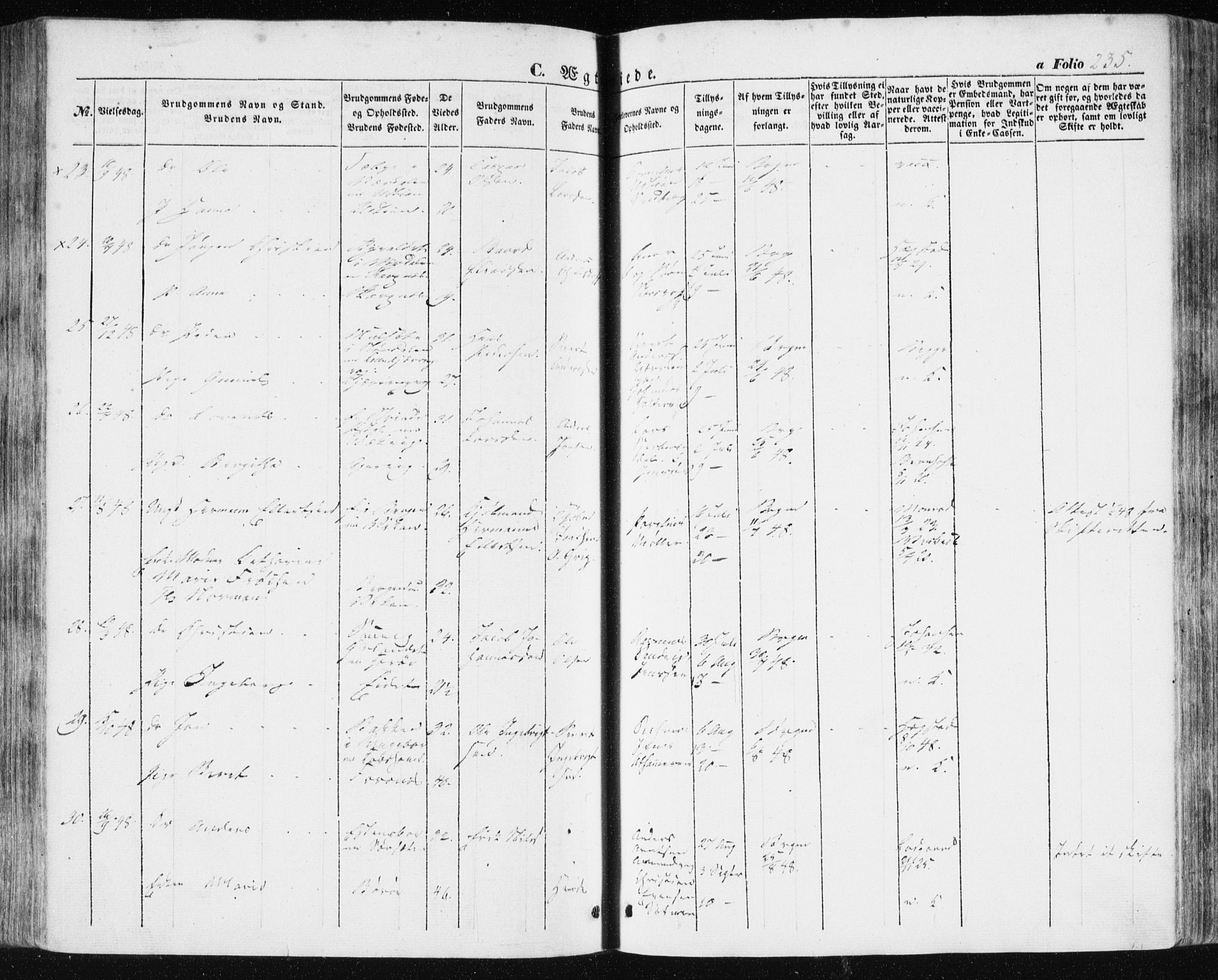 Ministerialprotokoller, klokkerbøker og fødselsregistre - Sør-Trøndelag, AV/SAT-A-1456/634/L0529: Parish register (official) no. 634A05, 1843-1851, p. 235