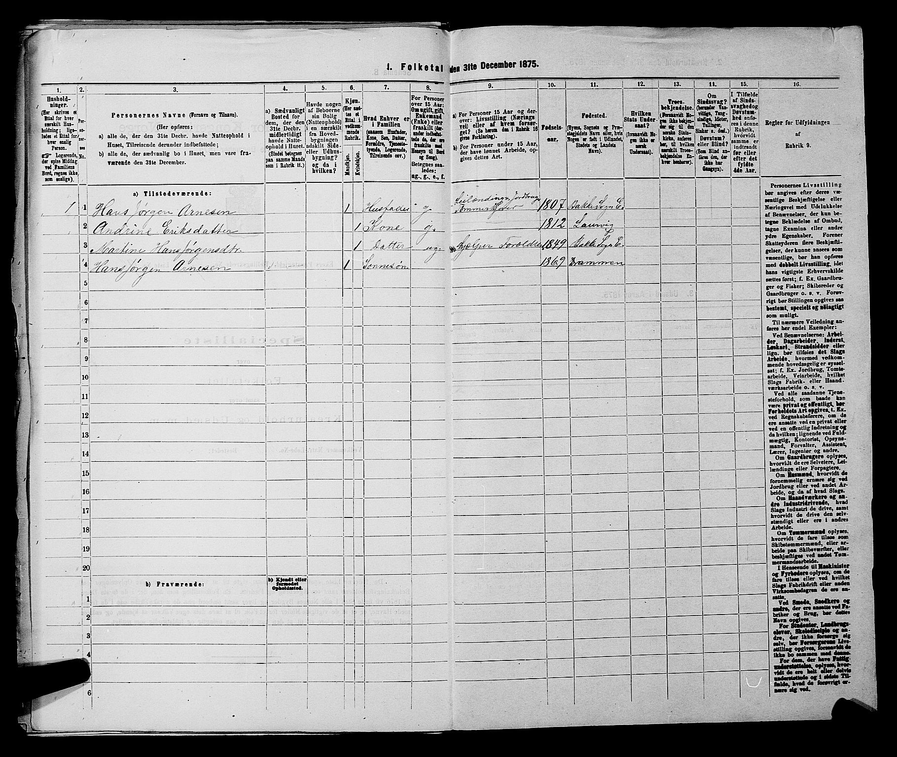 SAKO, 1875 census for 0624P Eiker, 1875, p. 4801