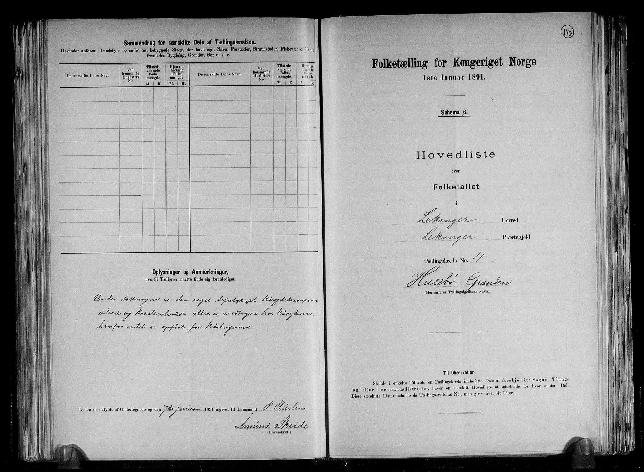 RA, 1891 census for 1419 Leikanger, 1891, p. 12