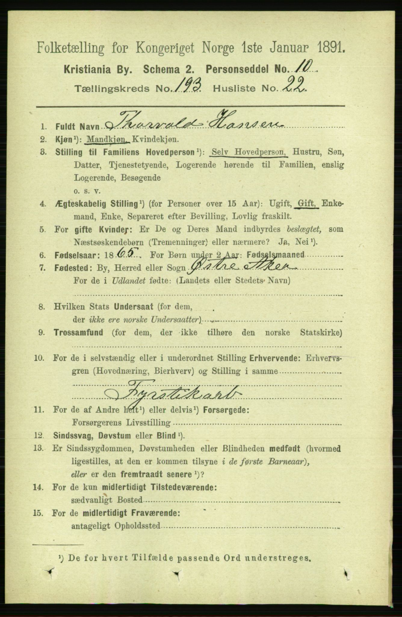 RA, 1891 census for 0301 Kristiania, 1891, p. 116586
