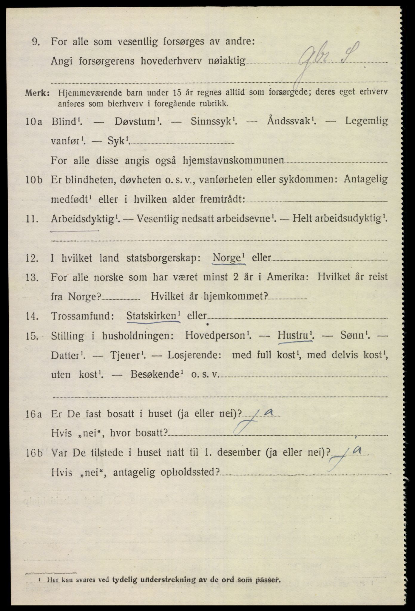 SAK, 1920 census for Konsmo, 1920, p. 1201