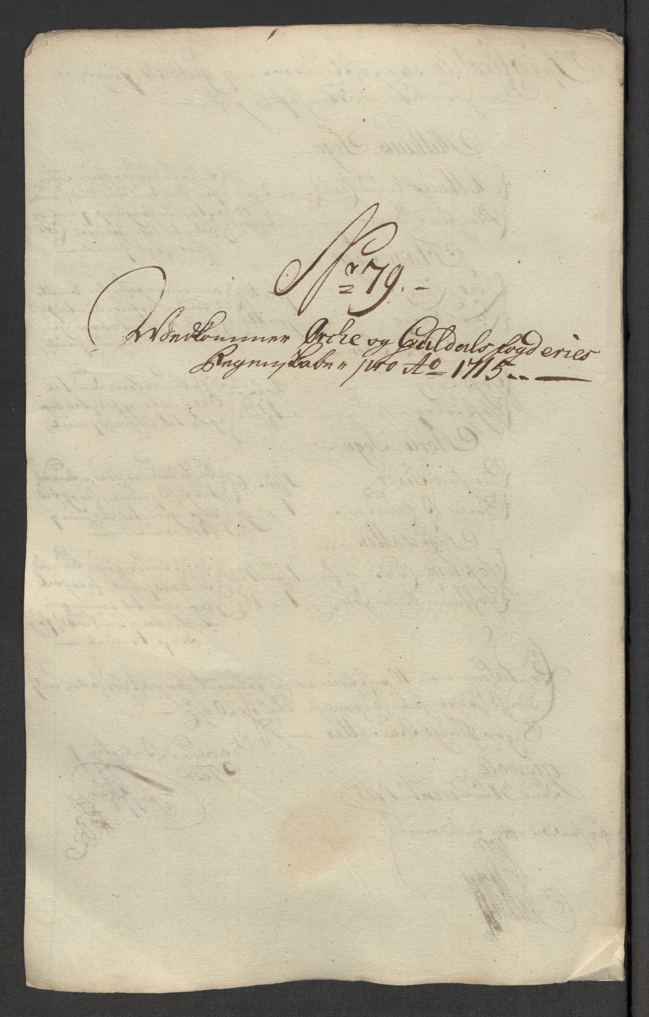 Rentekammeret inntil 1814, Reviderte regnskaper, Fogderegnskap, RA/EA-4092/R60/L3966: Fogderegnskap Orkdal og Gauldal, 1715, p. 518