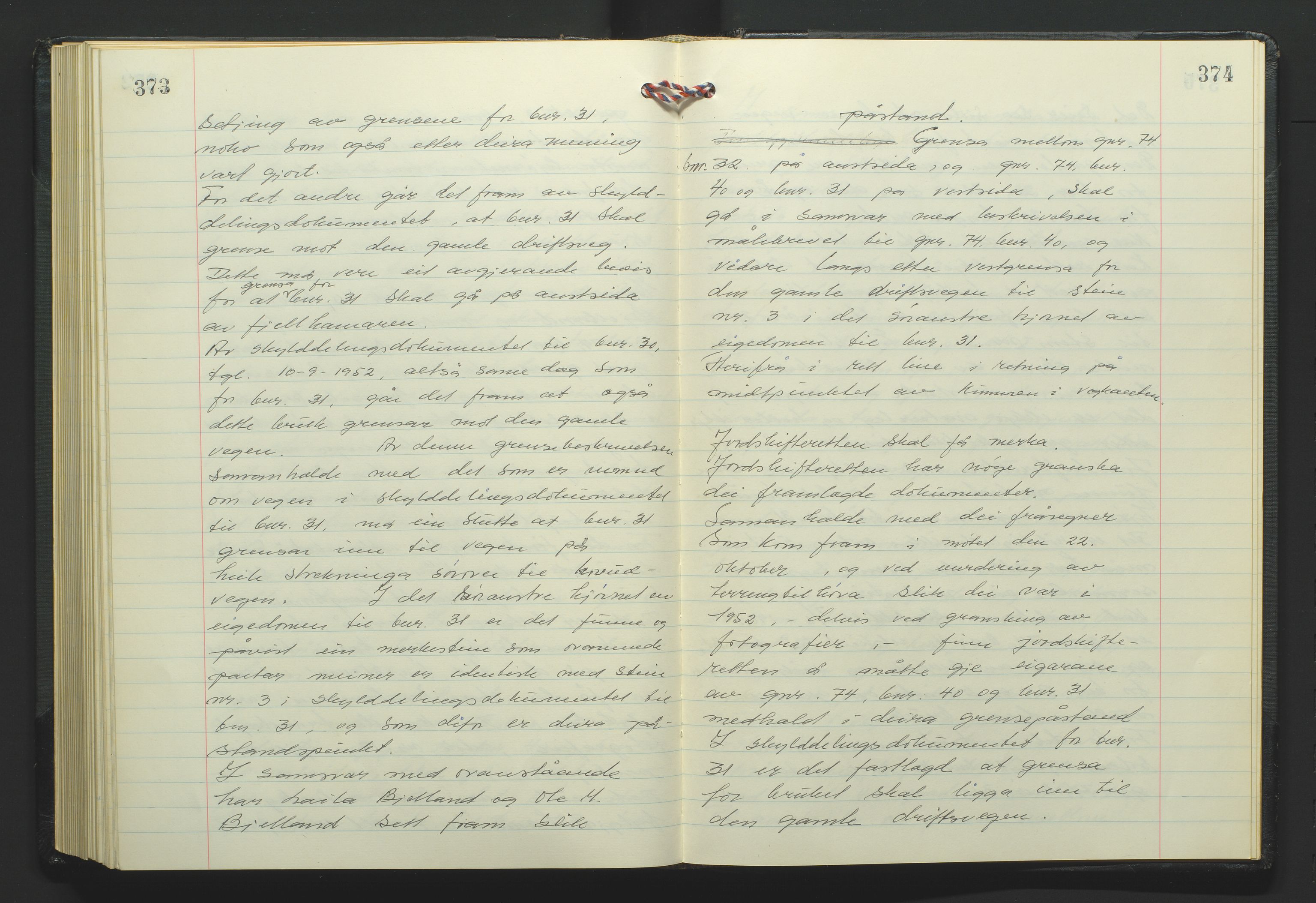 Marnar jordskifterett, AV/SAK-1541-0006/F/Fa/L0004: Jordskifterettsbok Kristiansand domssokn (Kr4), 1969-1974, p. 373-374