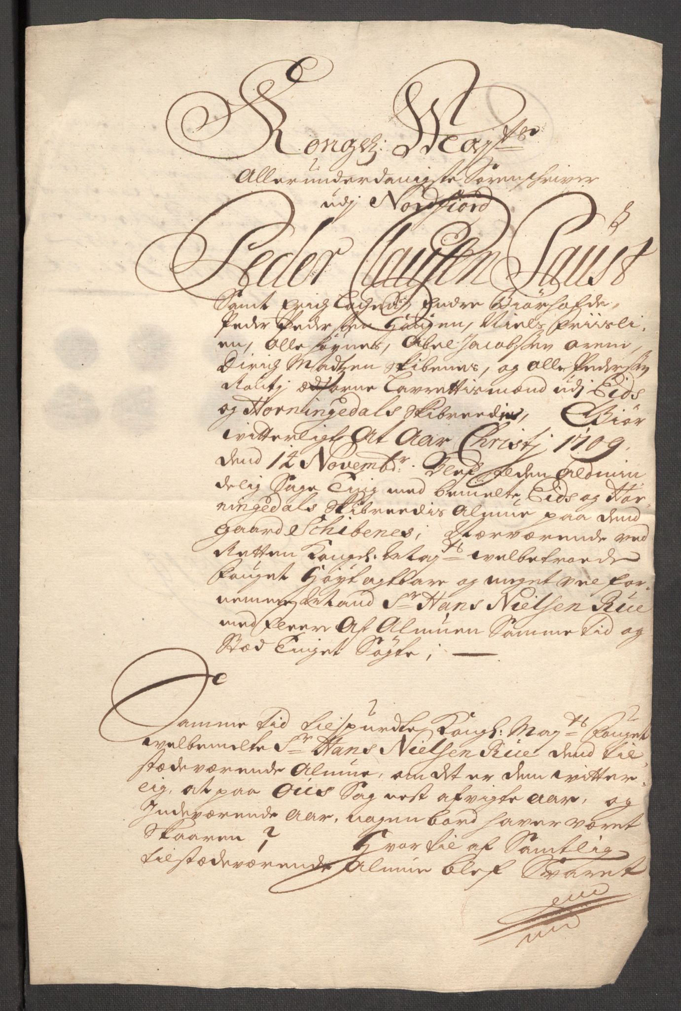 Rentekammeret inntil 1814, Reviderte regnskaper, Fogderegnskap, AV/RA-EA-4092/R53/L3432: Fogderegnskap Sunn- og Nordfjord, 1709, p. 190