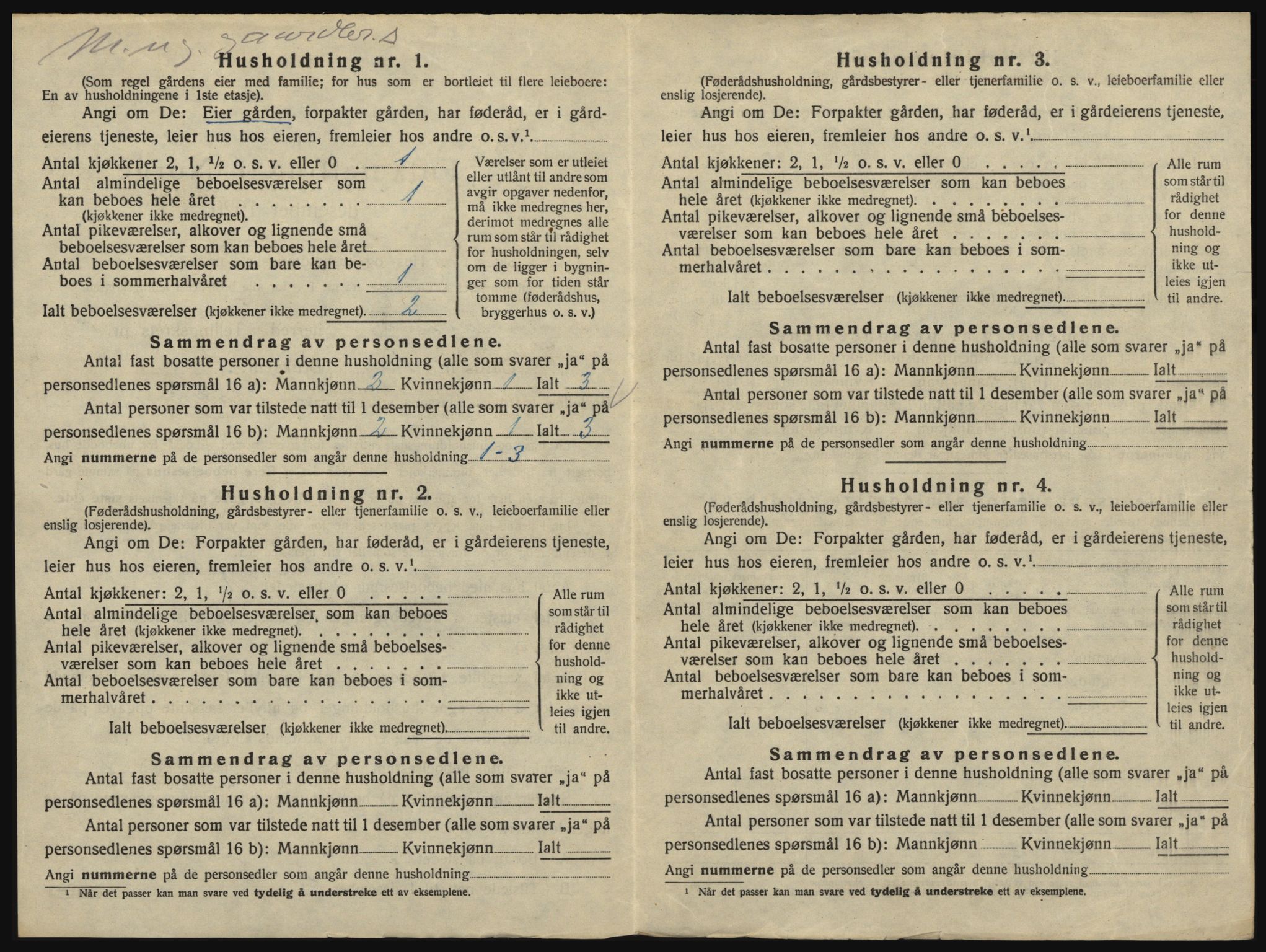 SAO, 1920 census for Spydeberg, 1920, p. 1036