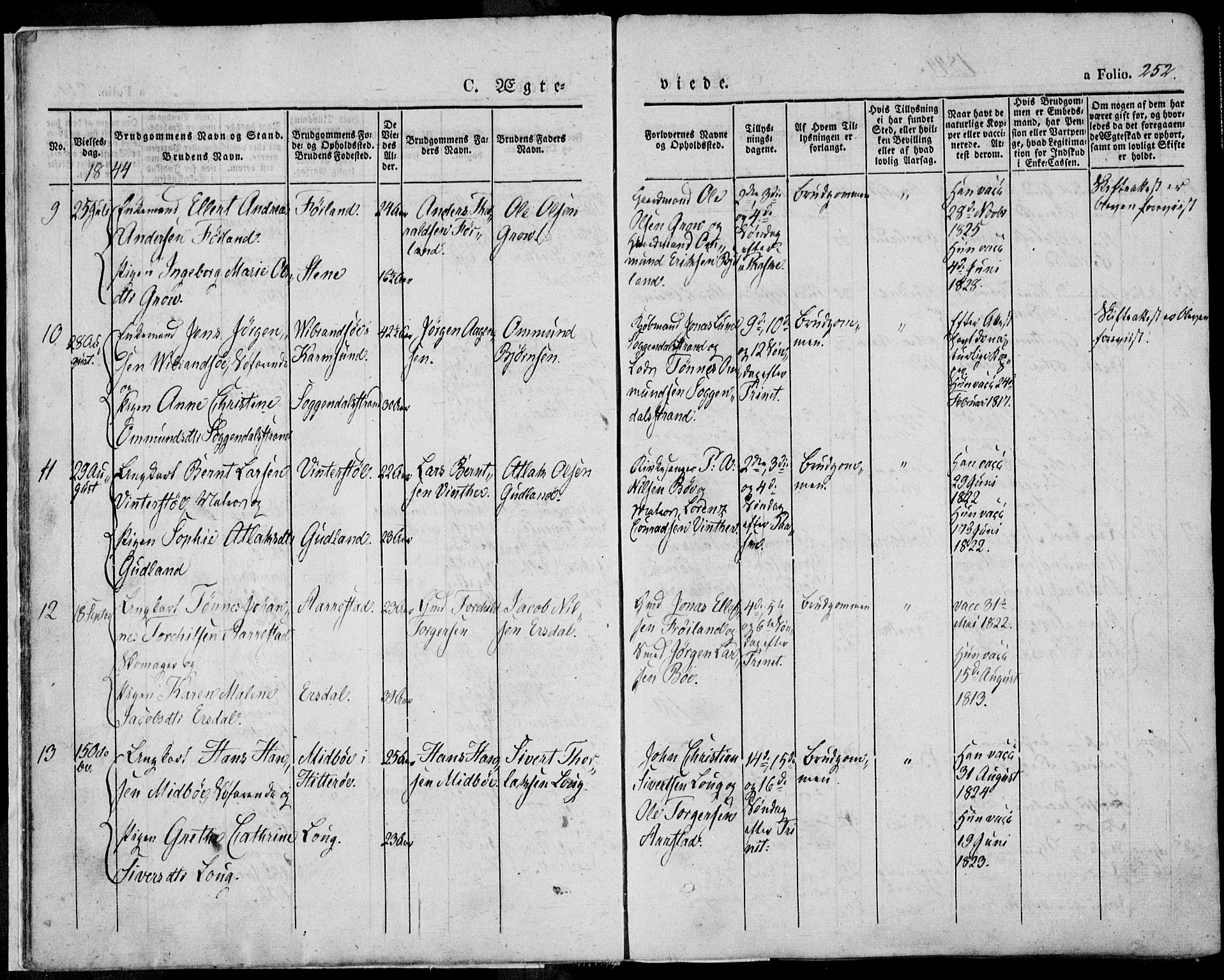 Sokndal sokneprestkontor, AV/SAST-A-101808: Parish register (official) no. A 8.2, 1842-1857, p. 252