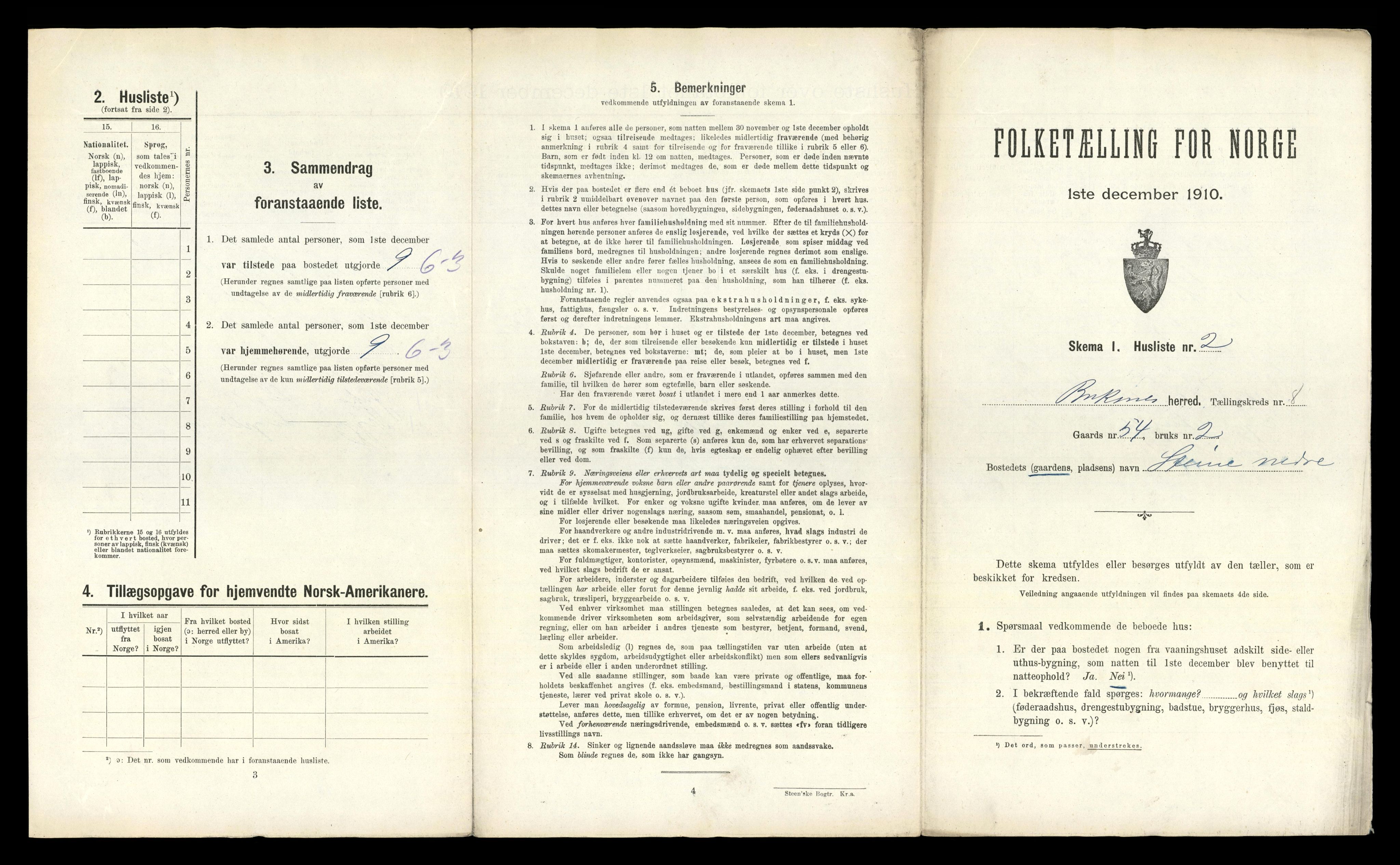 RA, 1910 census for Buksnes, 1910, p. 1166