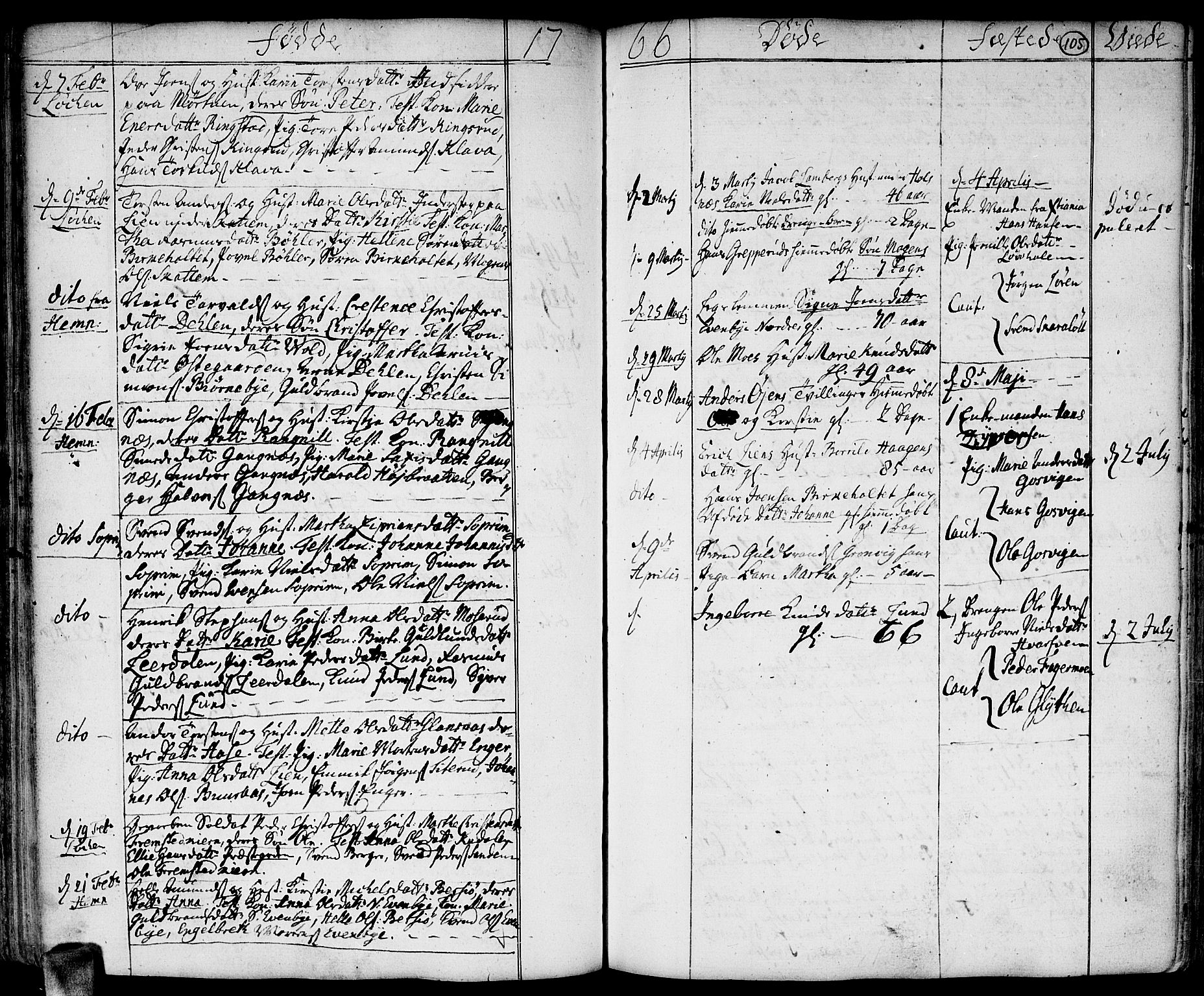 Høland prestekontor Kirkebøker, AV/SAO-A-10346a/F/Fa/L0004: Parish register (official) no. I 4, 1757-1780, p. 105