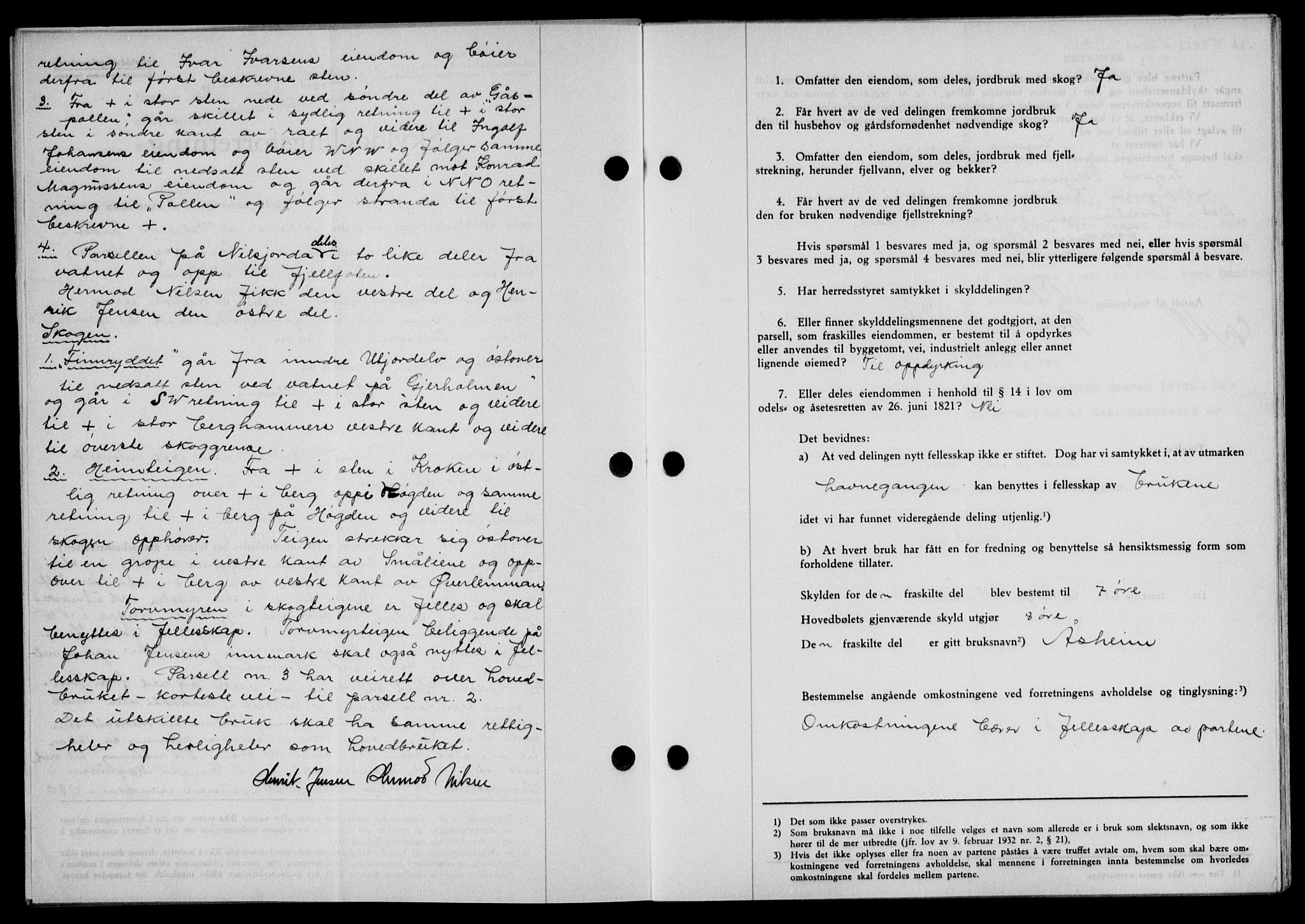 Lofoten sorenskriveri, SAT/A-0017/1/2/2C/L0008a: Mortgage book no. 8a, 1940-1941, Diary no: : 1185/1941