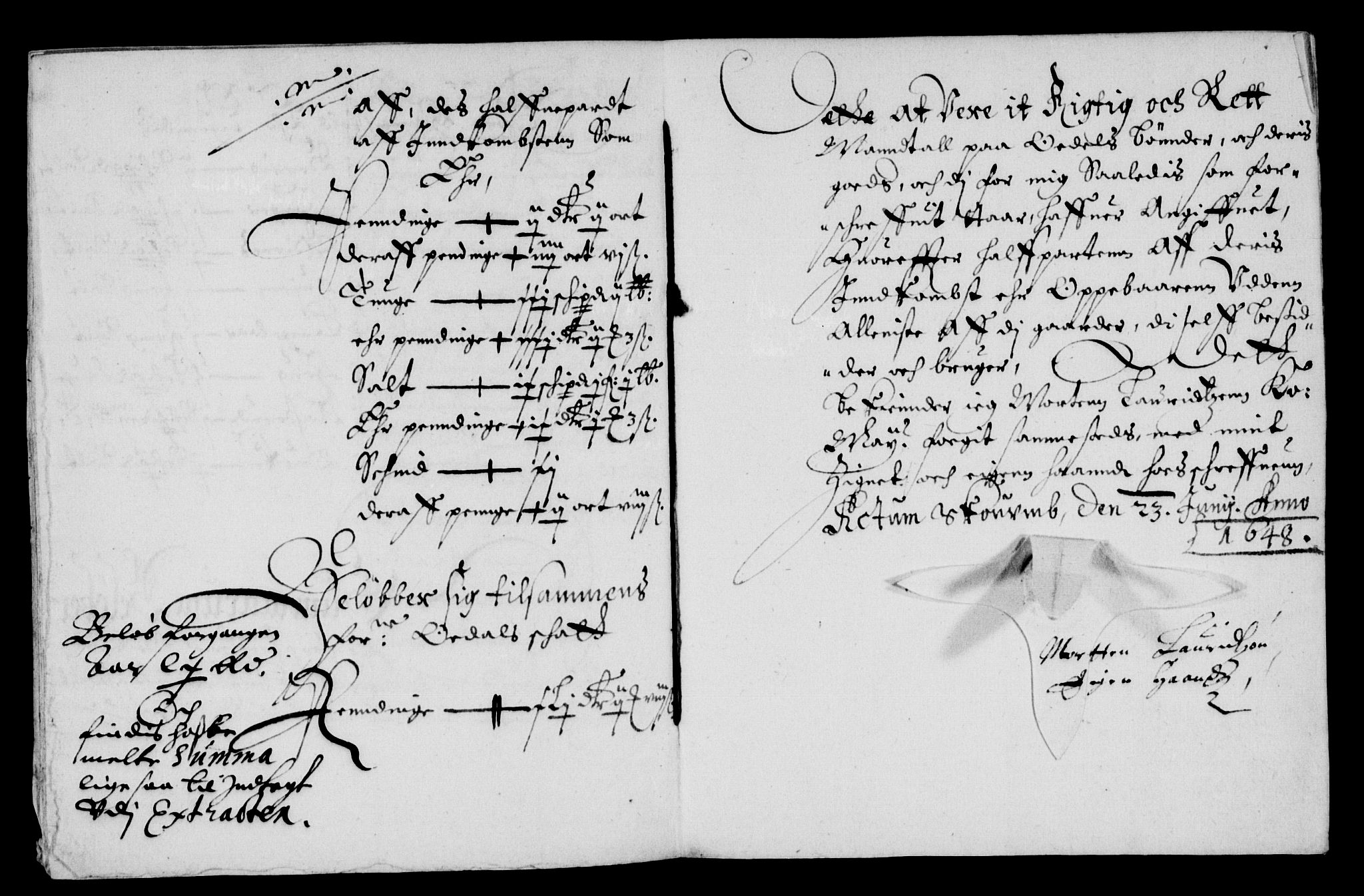 Rentekammeret inntil 1814, Reviderte regnskaper, Lensregnskaper, AV/RA-EA-5023/R/Rb/Rba/L0197: Akershus len, 1648-1650