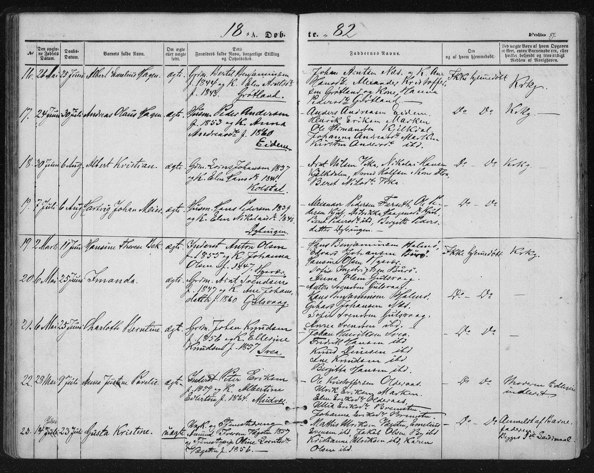 Ministerialprotokoller, klokkerbøker og fødselsregistre - Nordland, AV/SAT-A-1459/816/L0241: Parish register (official) no. 816A07, 1870-1885, p. 81