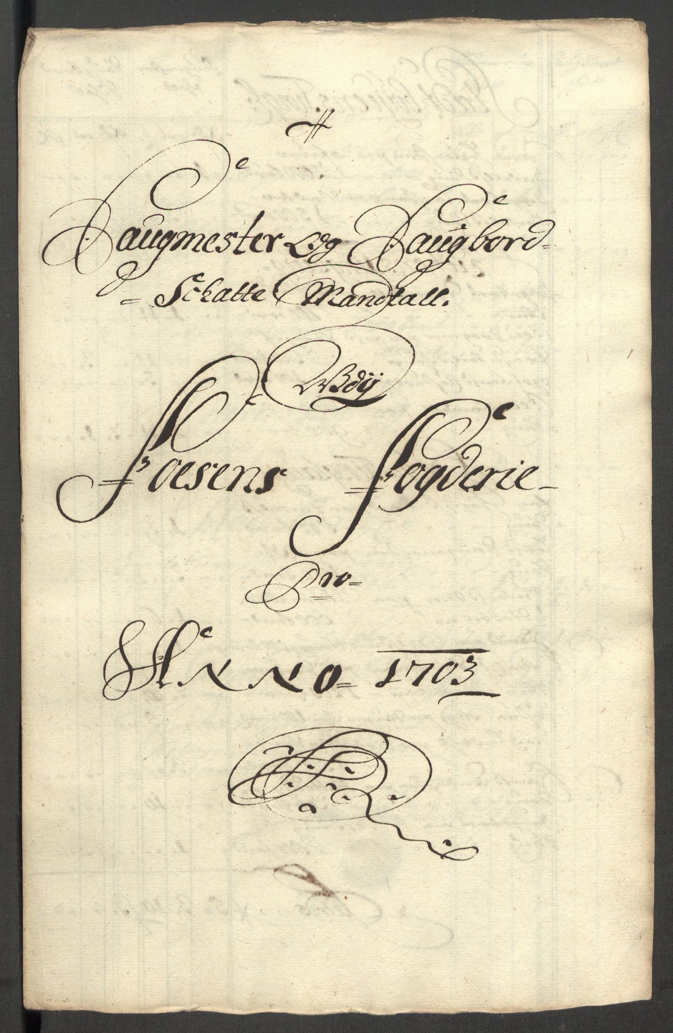 Rentekammeret inntil 1814, Reviderte regnskaper, Fogderegnskap, RA/EA-4092/R57/L3855: Fogderegnskap Fosen, 1702-1703, p. 328