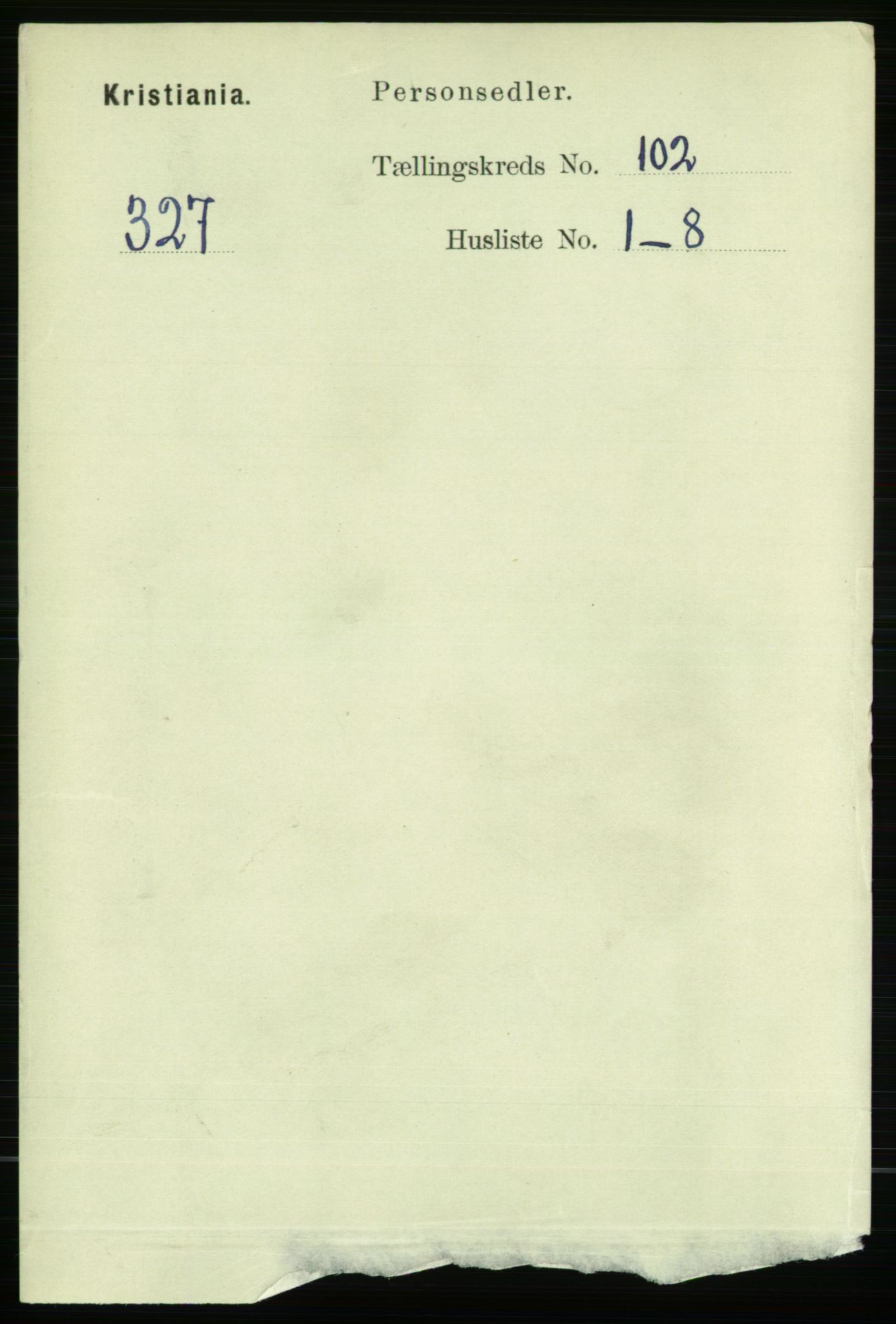 RA, 1891 census for 0301 Kristiania, 1891, p. 50619