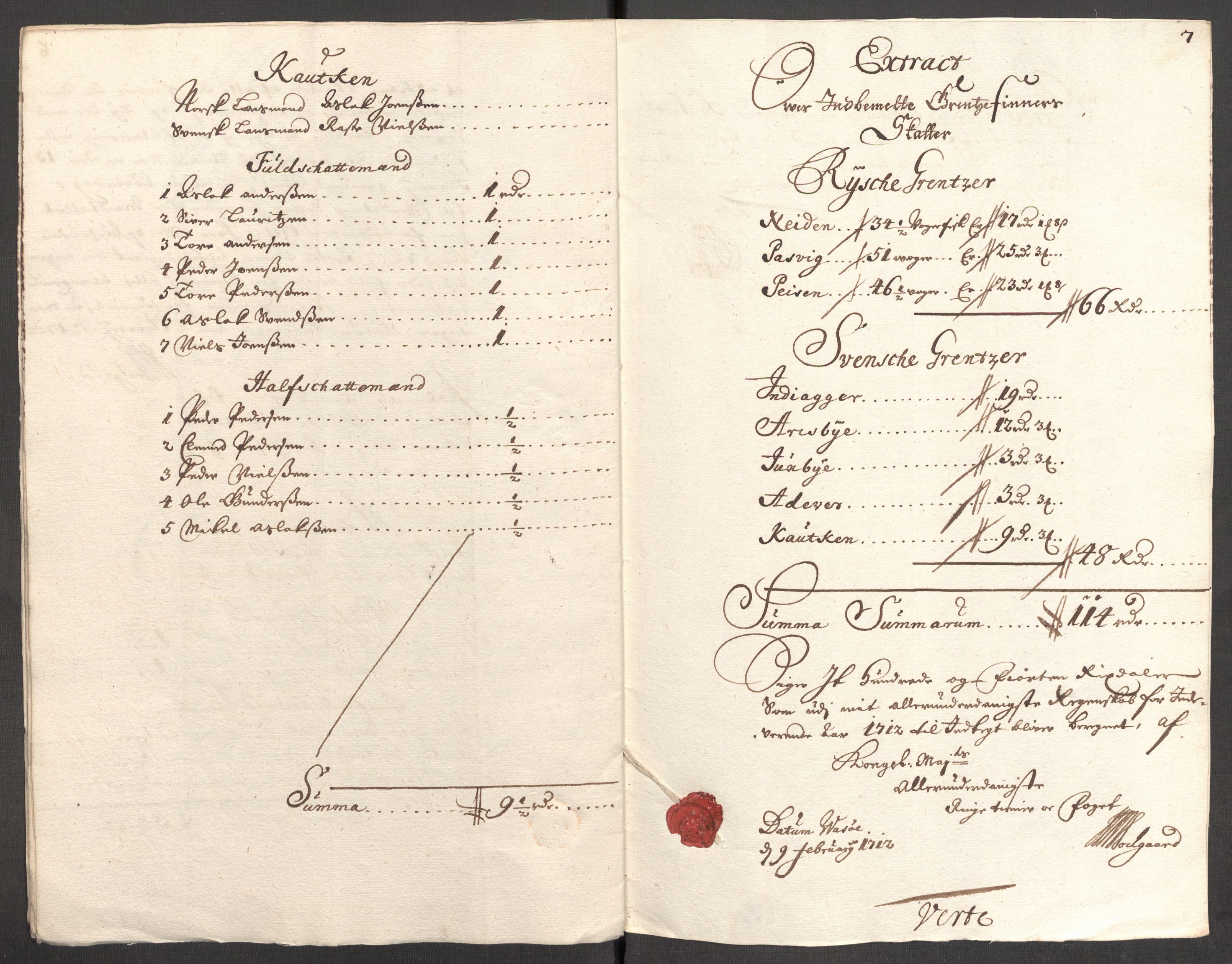 Rentekammeret inntil 1814, Reviderte regnskaper, Fogderegnskap, AV/RA-EA-4092/R69/L4855: Fogderegnskap Finnmark/Vardøhus, 1709-1712, p. 534