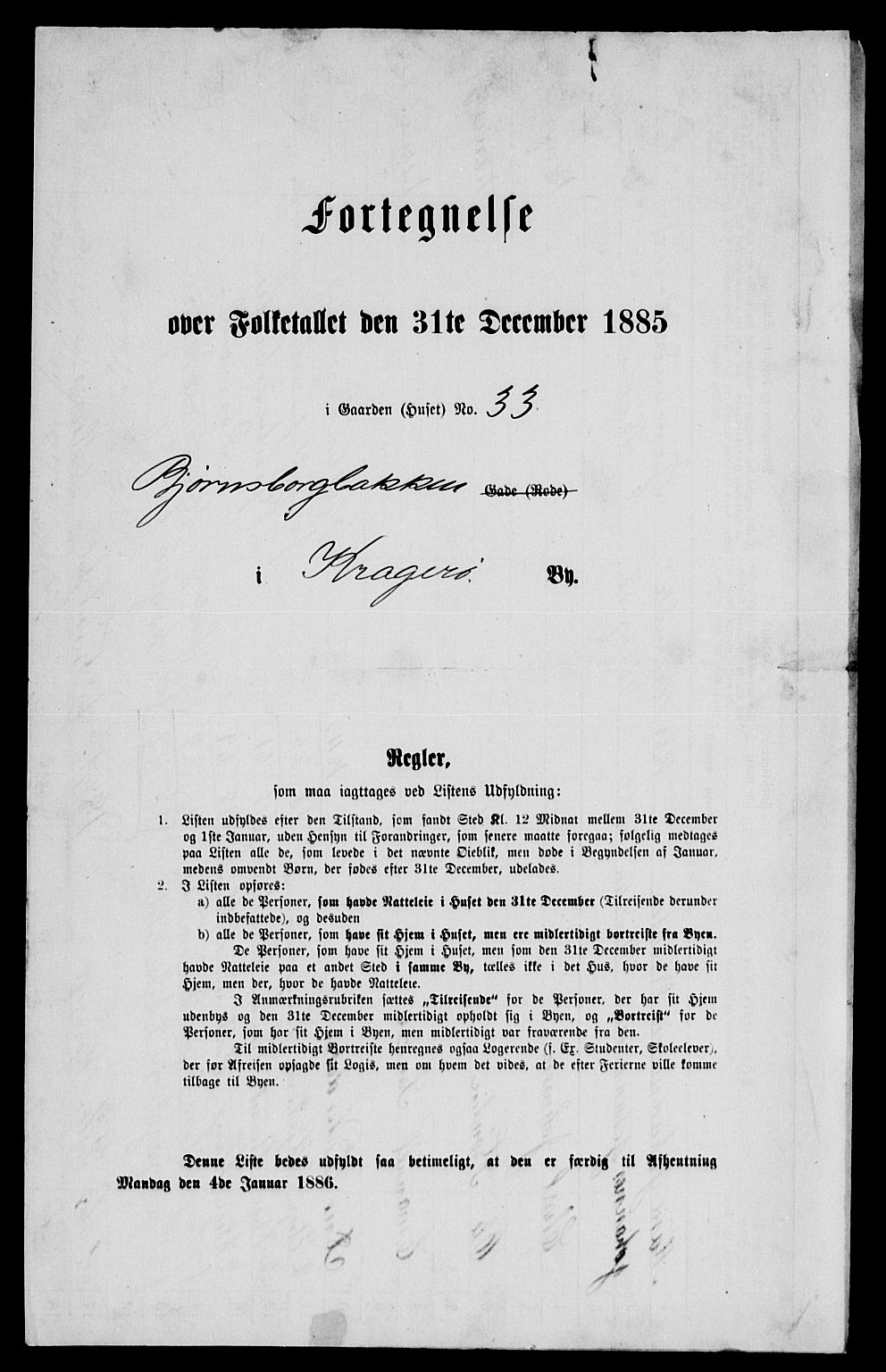 SAKO, 1885 census for 0801 Kragerø, 1885, p. 950