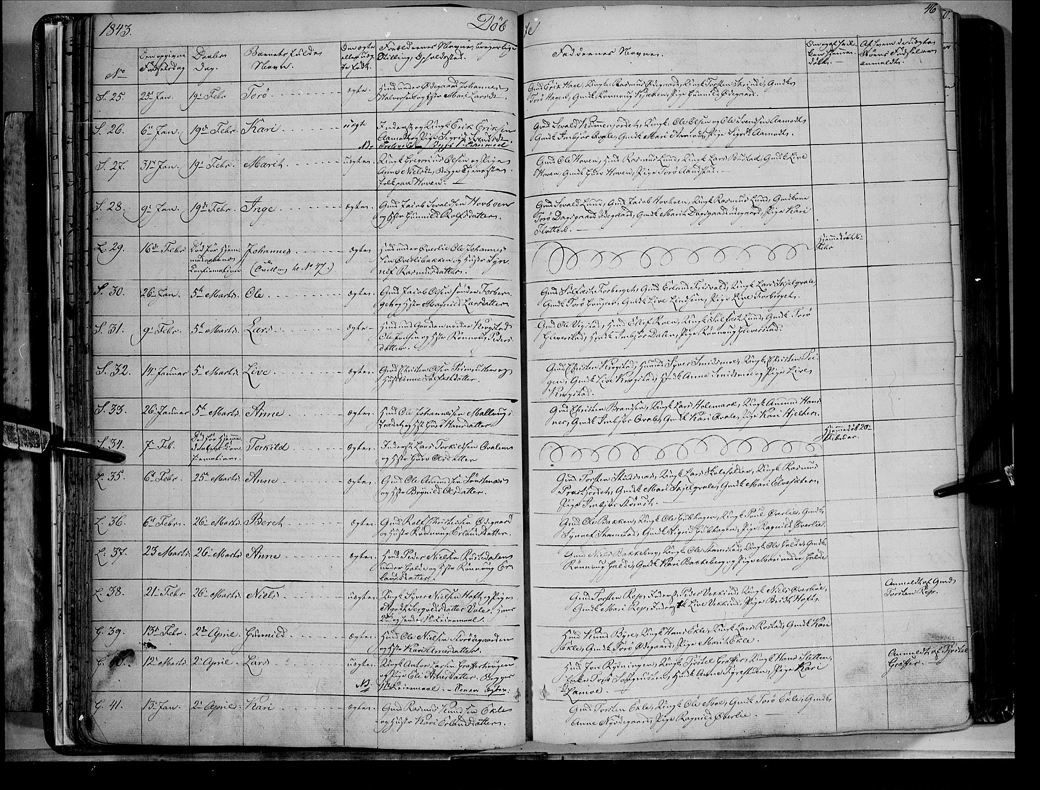 Lom prestekontor, SAH/PREST-070/K/L0006: Parish register (official) no. 6A, 1837-1863, p. 46