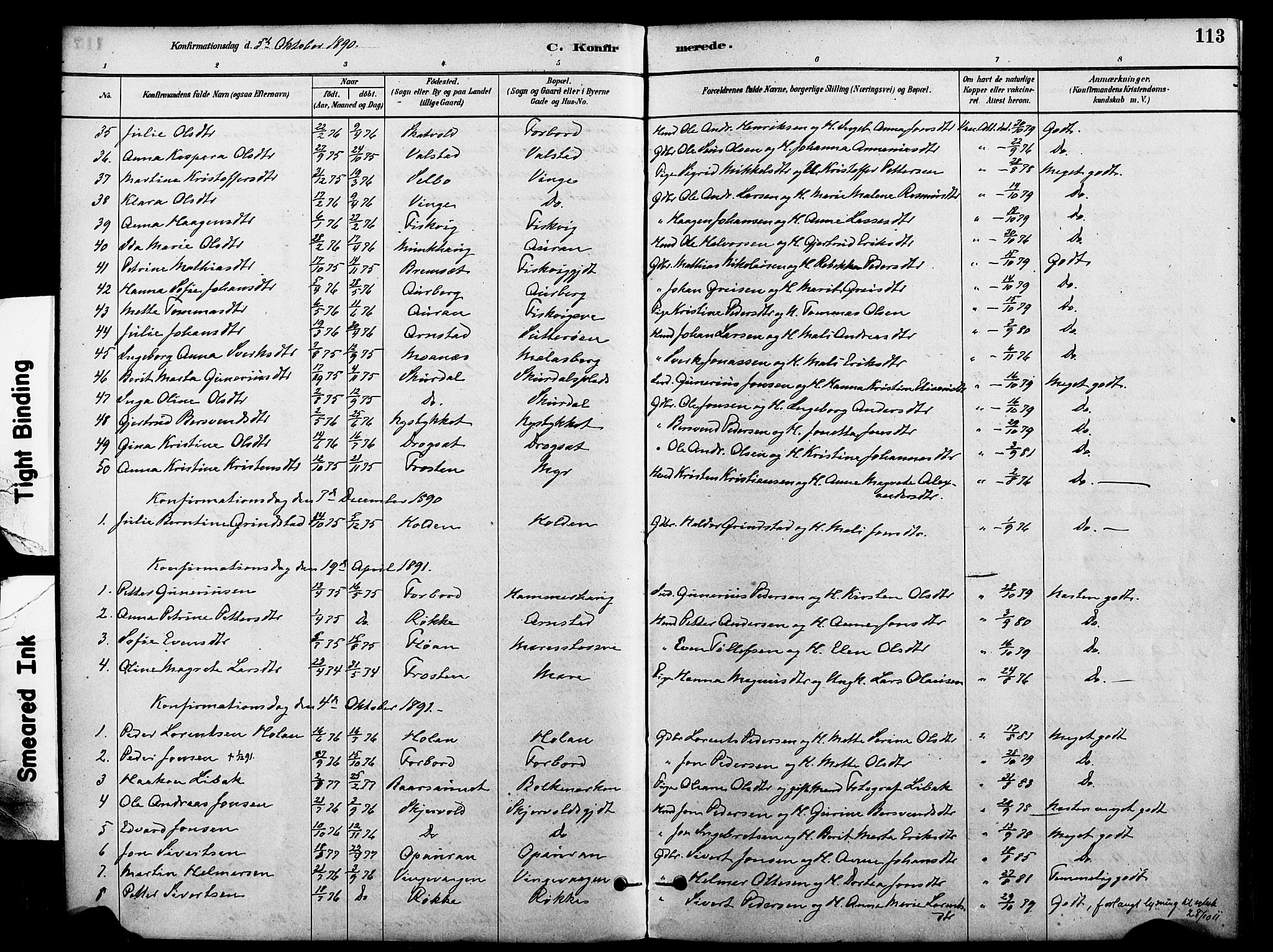 Ministerialprotokoller, klokkerbøker og fødselsregistre - Nord-Trøndelag, SAT/A-1458/712/L0100: Parish register (official) no. 712A01, 1880-1900, p. 113