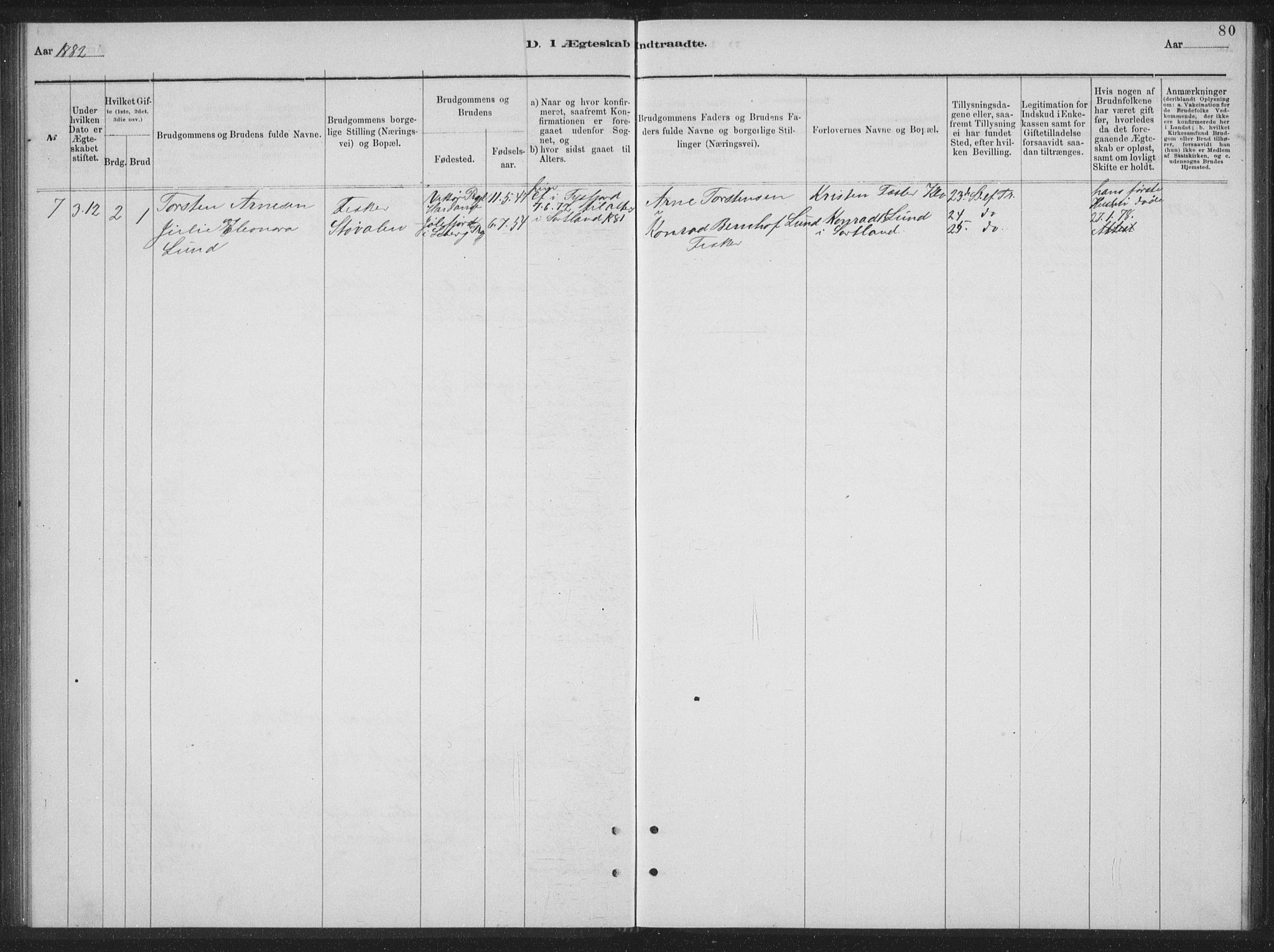 Ministerialprotokoller, klokkerbøker og fødselsregistre - Nordland, AV/SAT-A-1459/894/L1359: Parish register (copy) no. 894C02, 1877-1884, p. 80