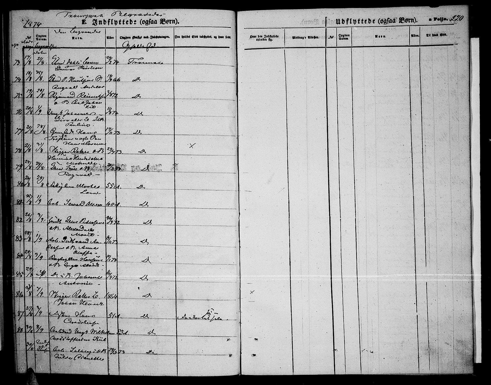 Tromsø sokneprestkontor/stiftsprosti/domprosti, AV/SATØ-S-1343/G/Gb/L0007klokker: Parish register (copy) no. 7, 1867-1875, p. 220