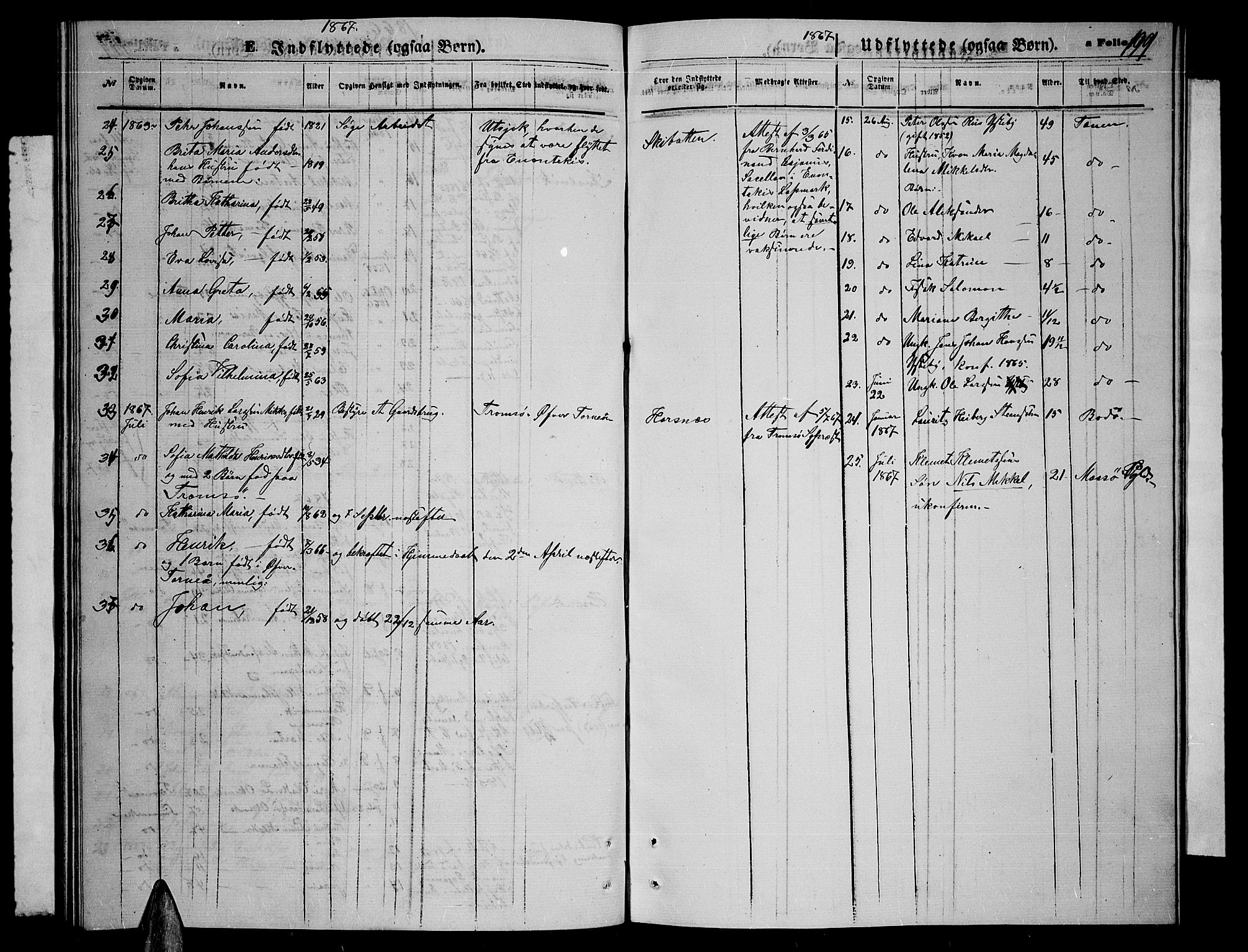 Lyngen sokneprestembete, AV/SATØ-S-1289/H/He/Heb/L0003klokker: Parish register (copy) no. 3, 1861-1867, p. 199