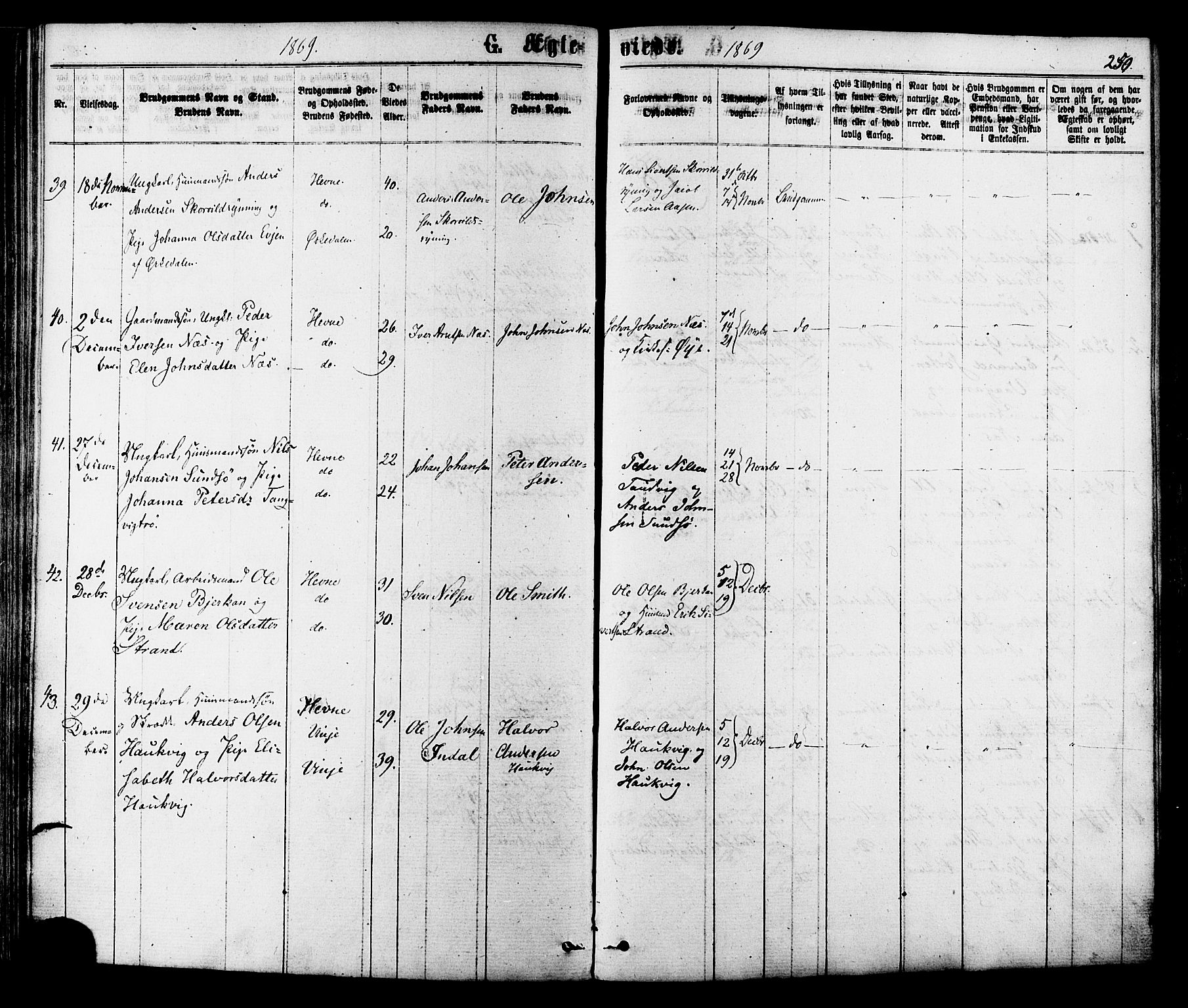 Ministerialprotokoller, klokkerbøker og fødselsregistre - Sør-Trøndelag, SAT/A-1456/630/L0495: Parish register (official) no. 630A08, 1868-1878, p. 250