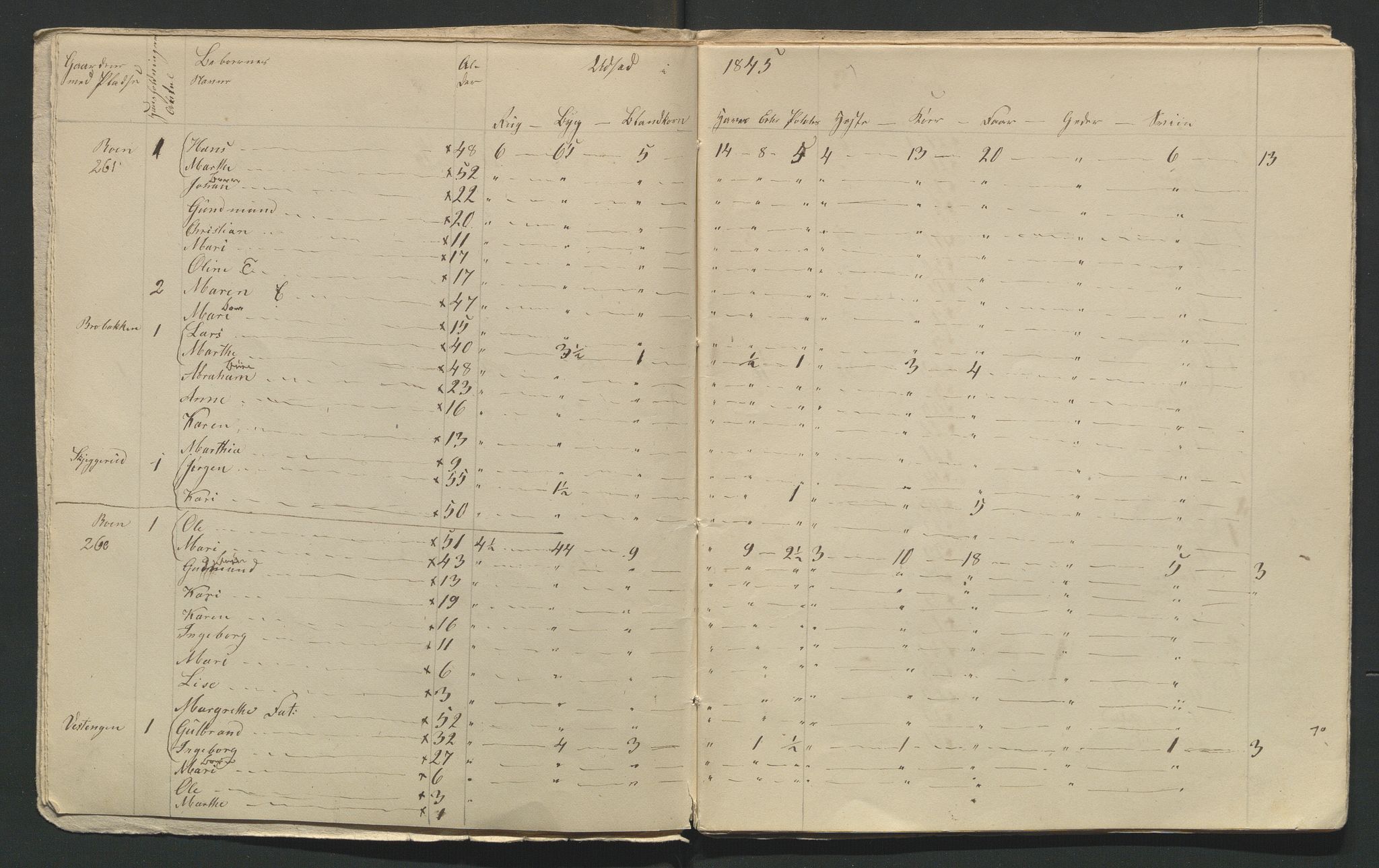 SAH, 1845 Census for Jevnaker parish, 1845, p. 49