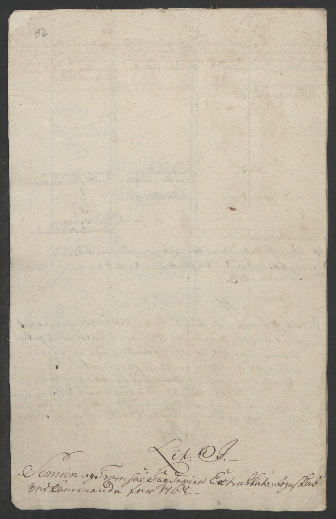 Rentekammeret inntil 1814, Realistisk ordnet avdeling, RA/EA-4070/Ol/L0022b: [Gg 10]: Ekstraskatten, 23.09.1762. Senja og Troms, 1765-1768, p. 308