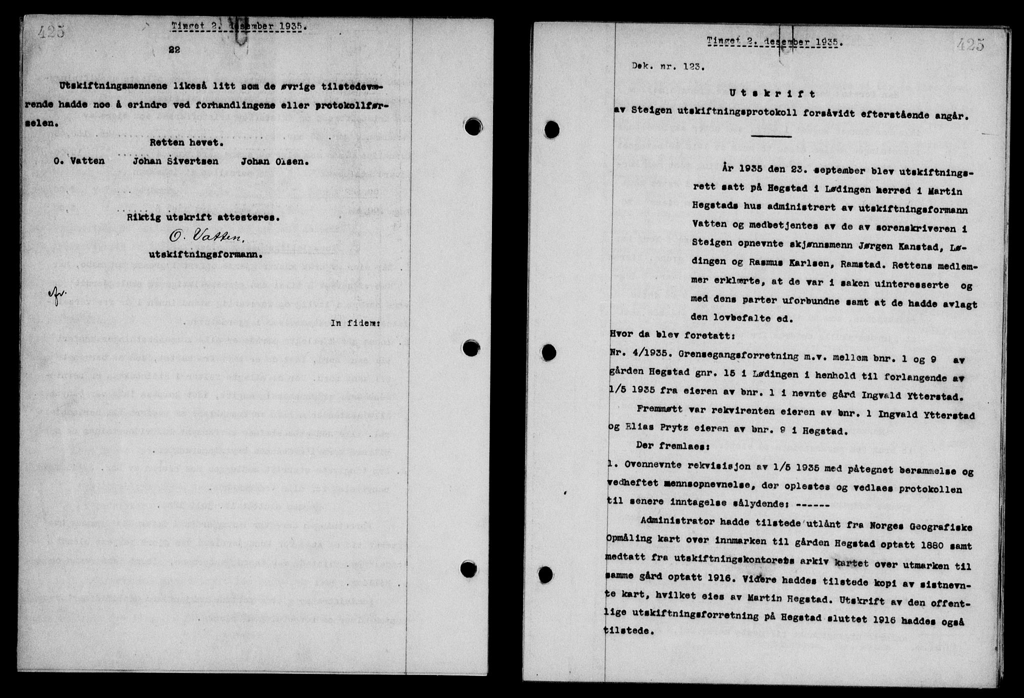 Steigen og Ofoten sorenskriveri, SAT/A-0030/1/2/2C/L0026: Mortgage book no. 30, 1935-1936, Deed date: 02.12.1935