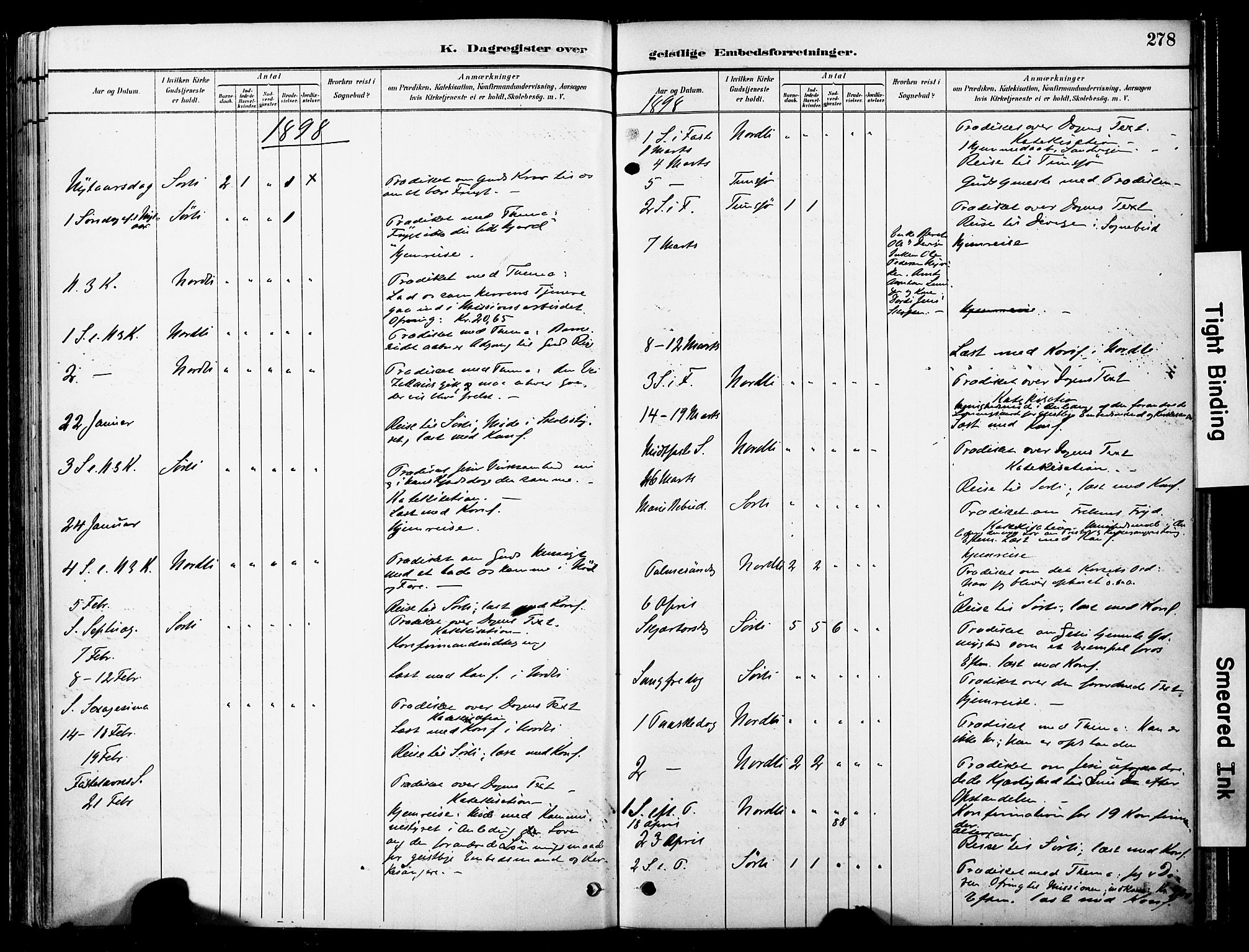 Ministerialprotokoller, klokkerbøker og fødselsregistre - Nord-Trøndelag, SAT/A-1458/755/L0494: Parish register (official) no. 755A03, 1882-1902, p. 278