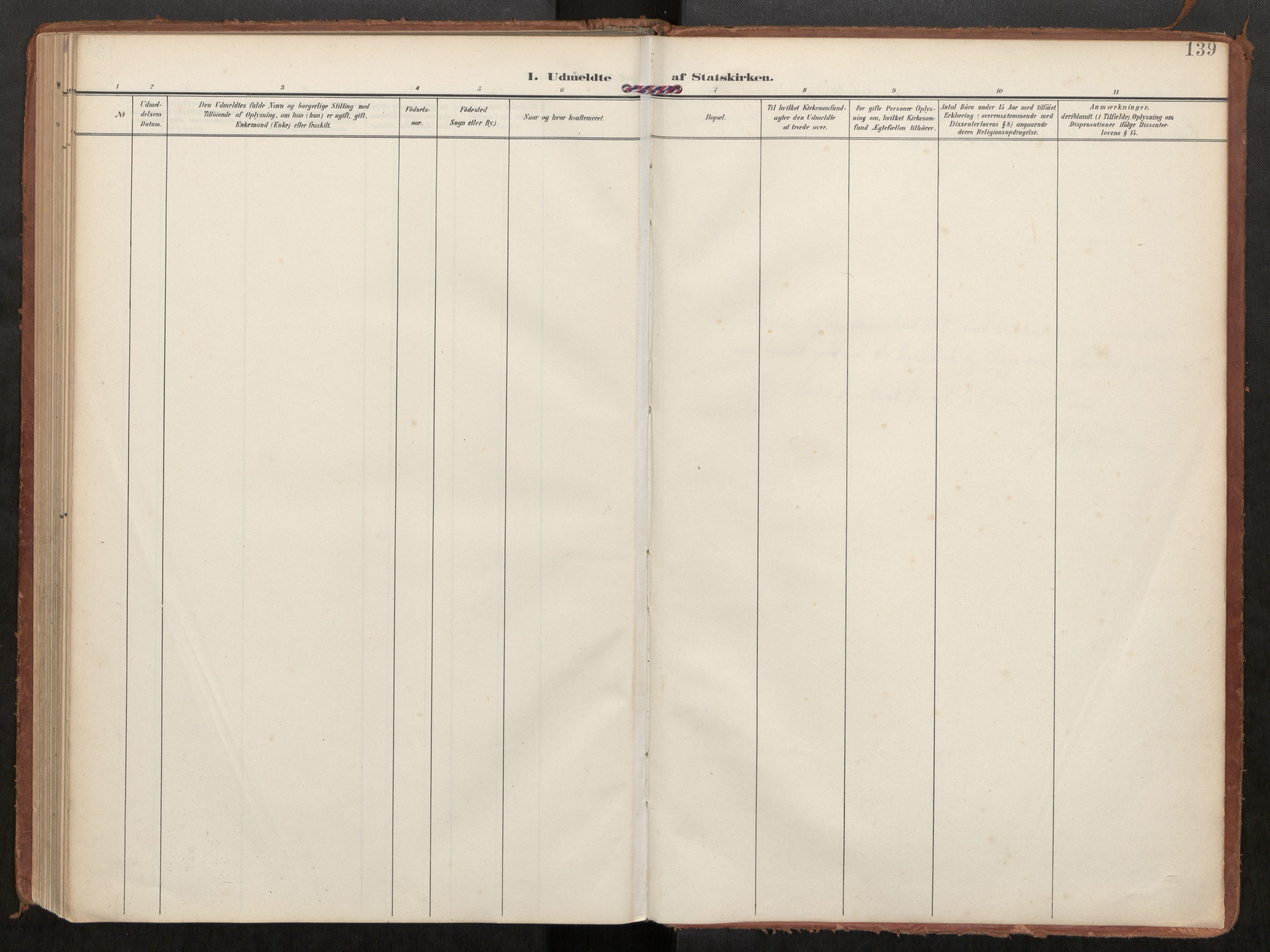 Steinkjer sokneprestkontor, SAT/A-1541/01/H/Ha/Haa/L0002: Parish register (official) no. 2, 1907-1917, p. 139