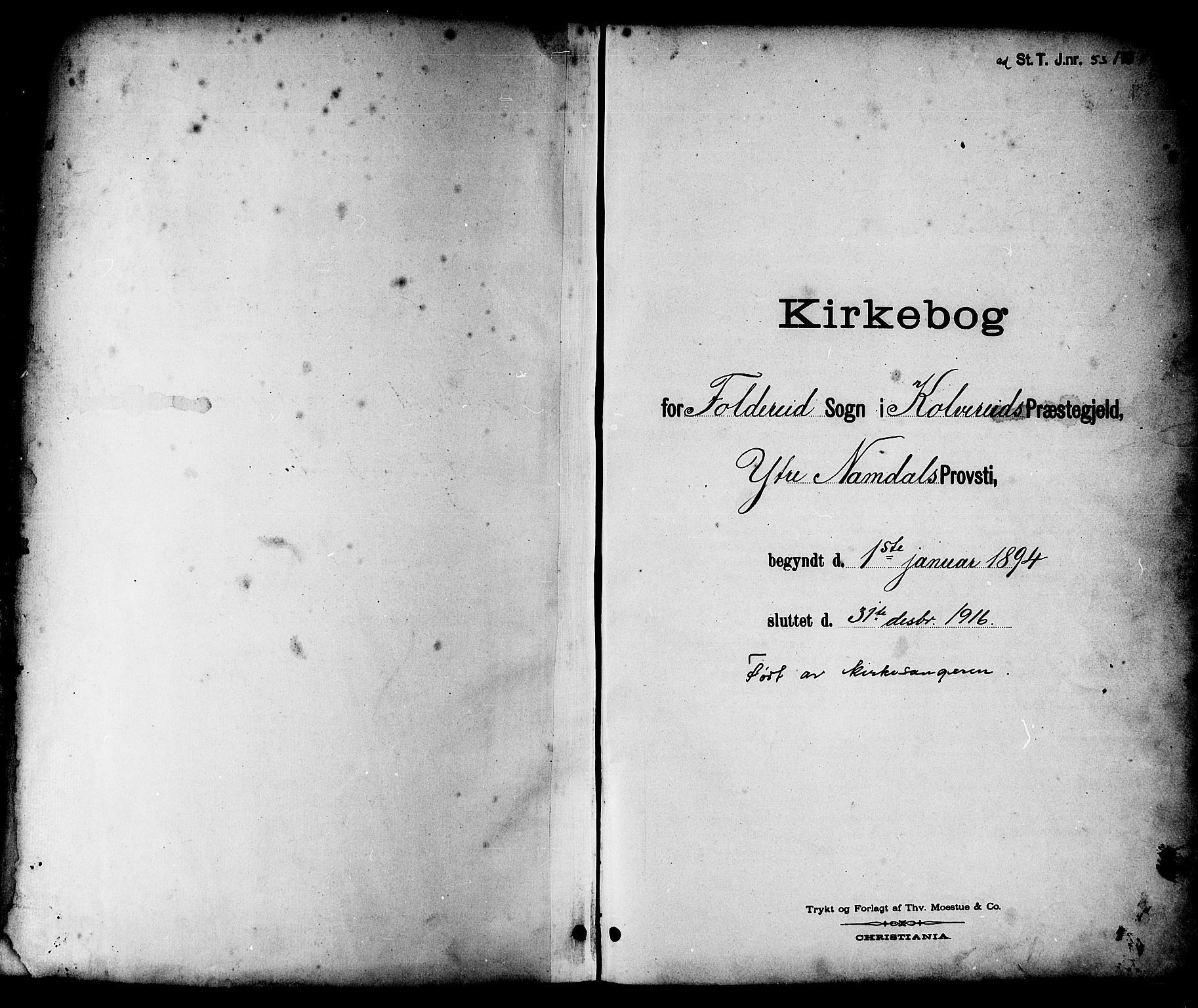 Ministerialprotokoller, klokkerbøker og fødselsregistre - Nord-Trøndelag, AV/SAT-A-1458/783/L0662: Parish register (copy) no. 783C02, 1894-1919