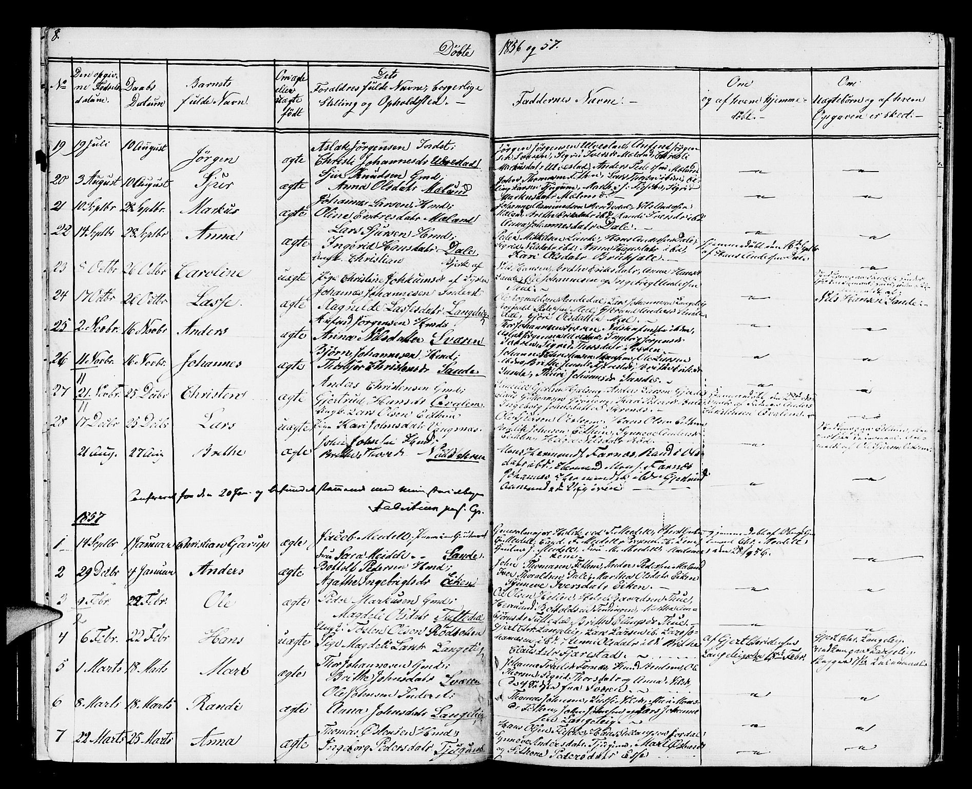 Balestrand sokneprestembete, SAB/A-79601/H/Hab/Haba/L0001: Parish register (copy) no. A 1, 1853-1880, p. 8